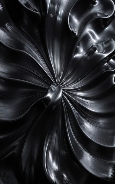 Abstract Metallic Swirls With Radial Texture