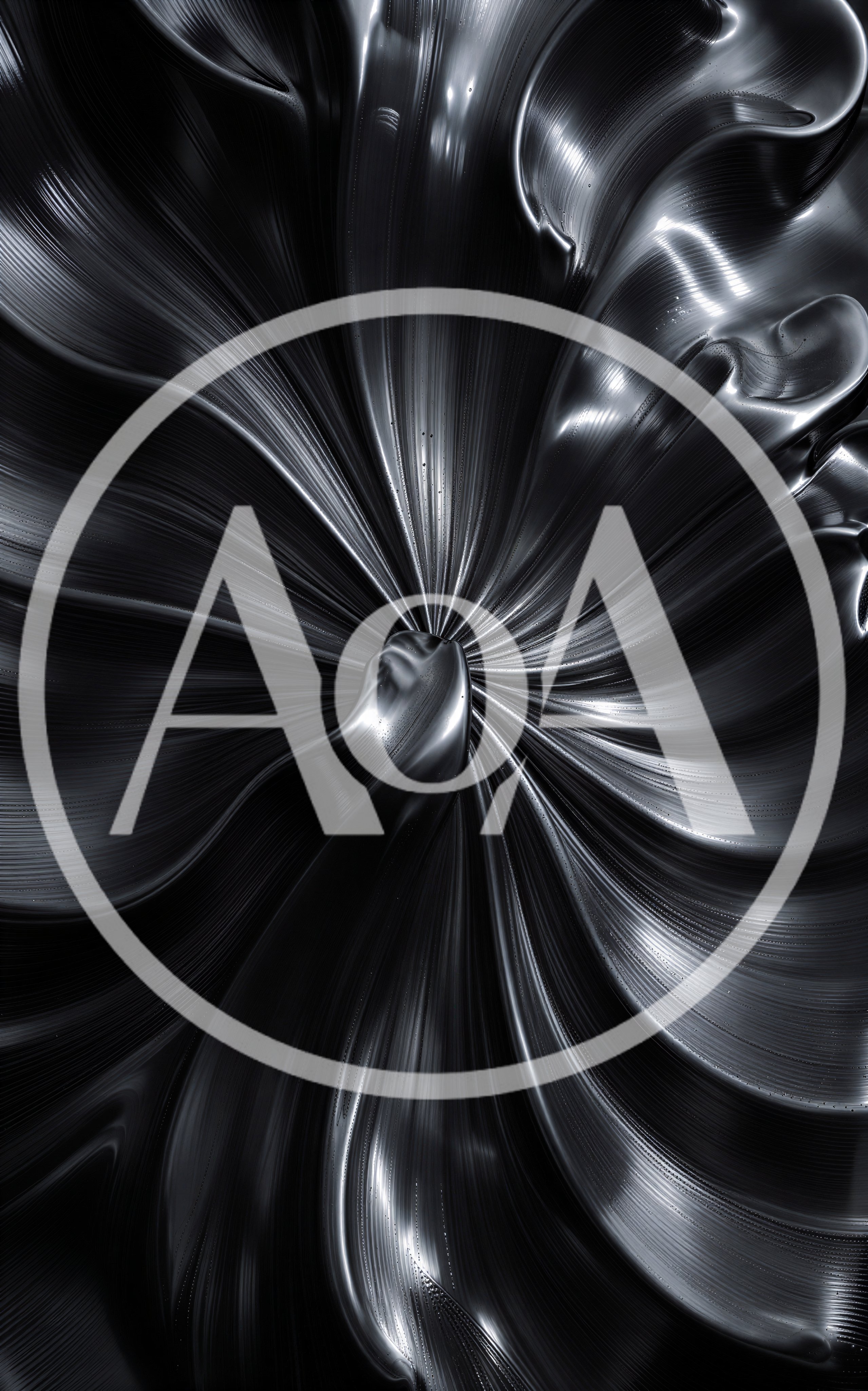 Abstract Metallic Swirls With Radial Texture
