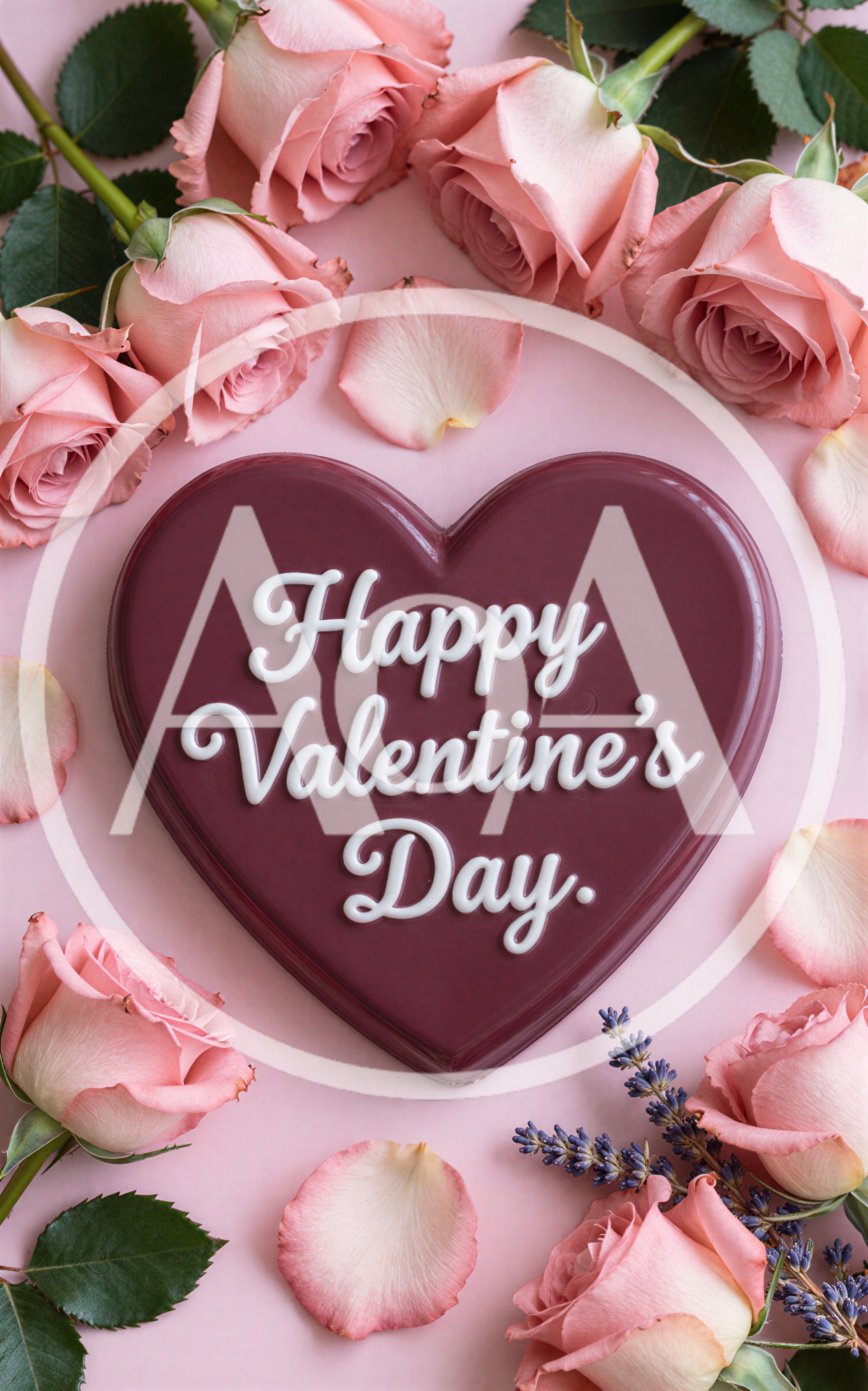 Heart Shaped Valentine Day Gift Box With Pink Roses