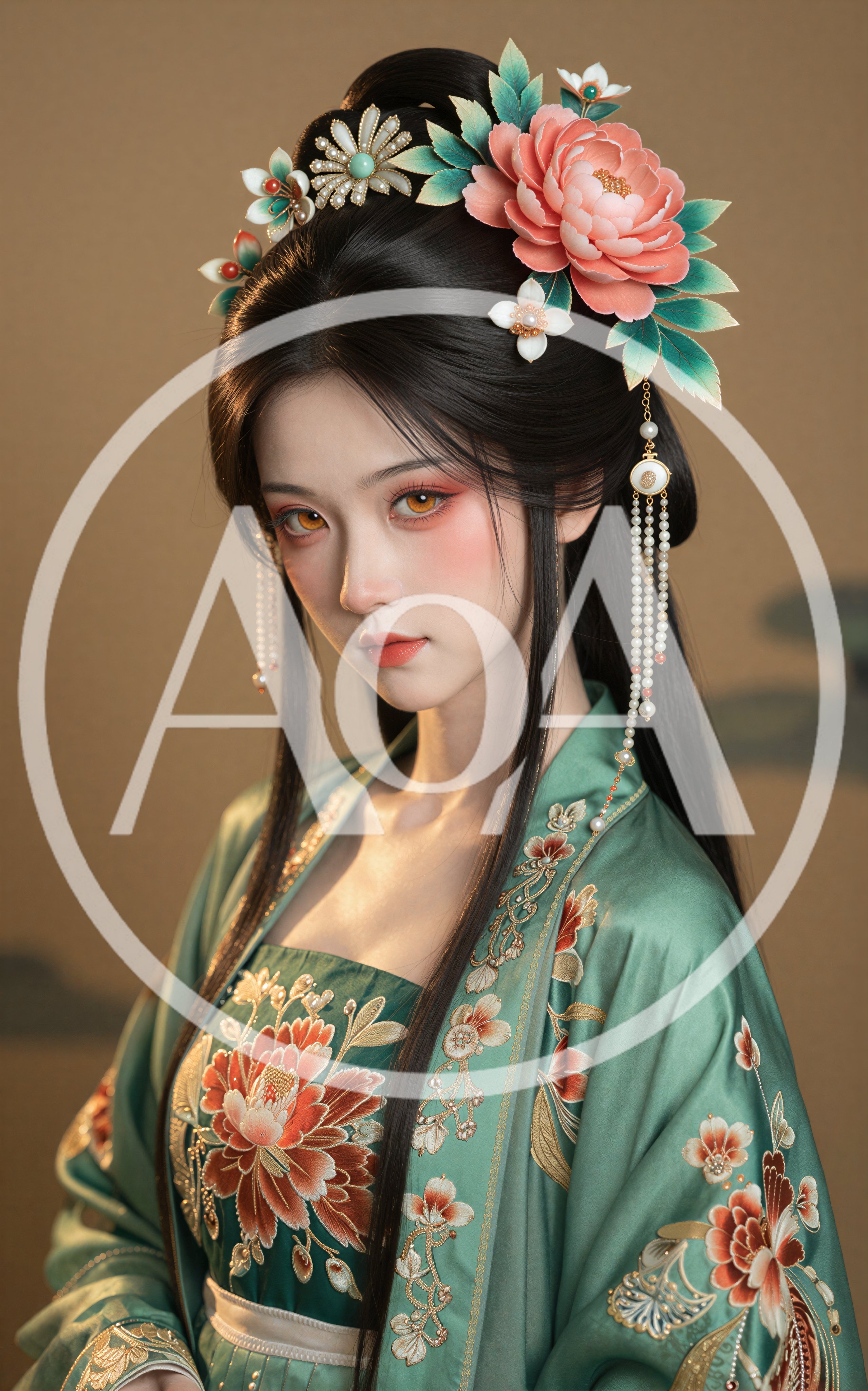 Portrait Of A Young Woman In Traditional Chinese Hanfu