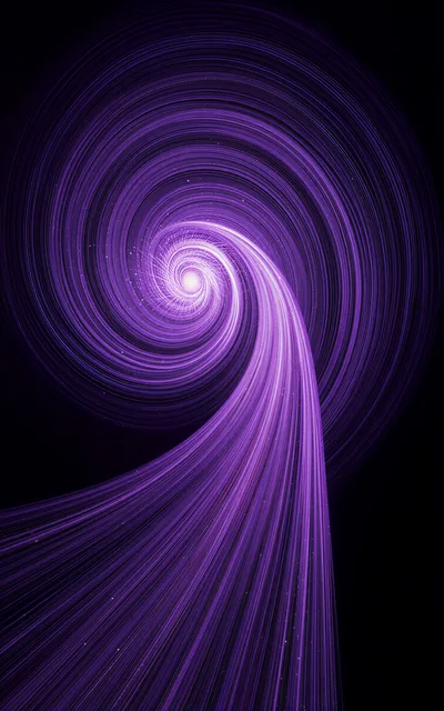 Abstract Purple Light Trails Swirling Into A Vortex