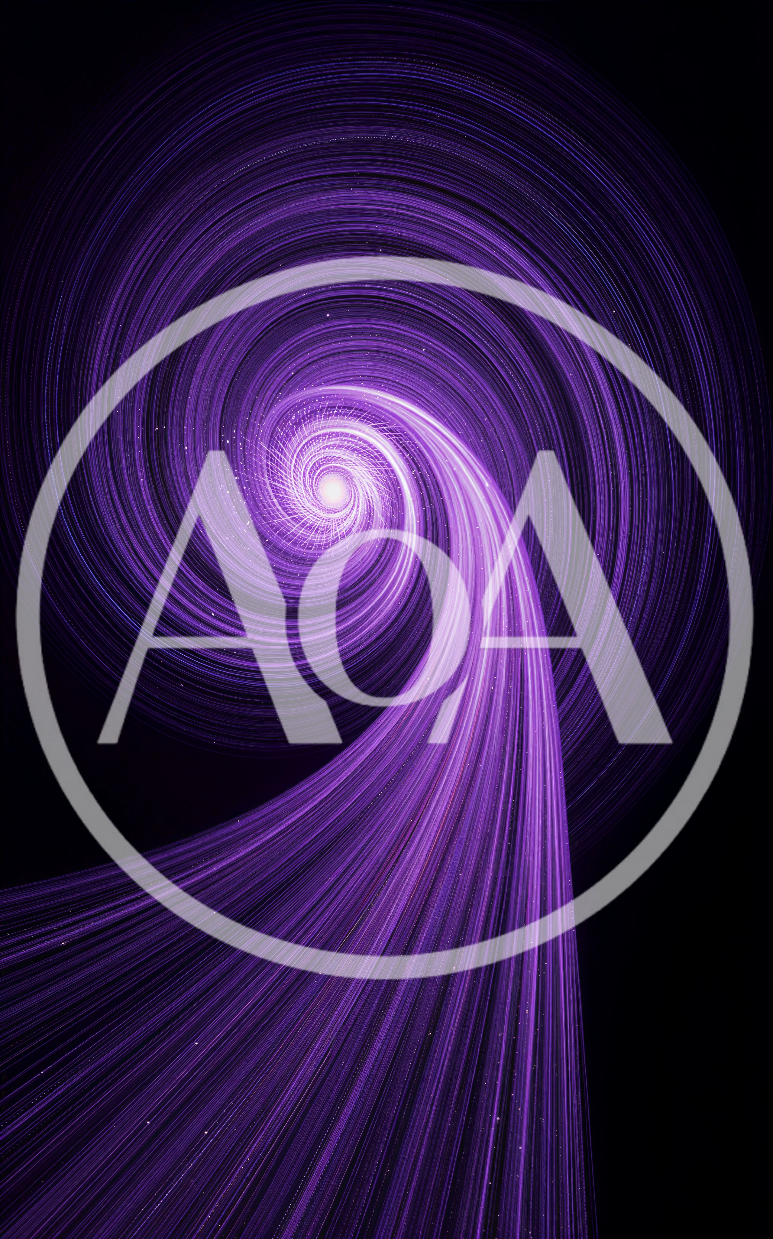 Abstract Purple Light Trails Swirling Into A Vortex