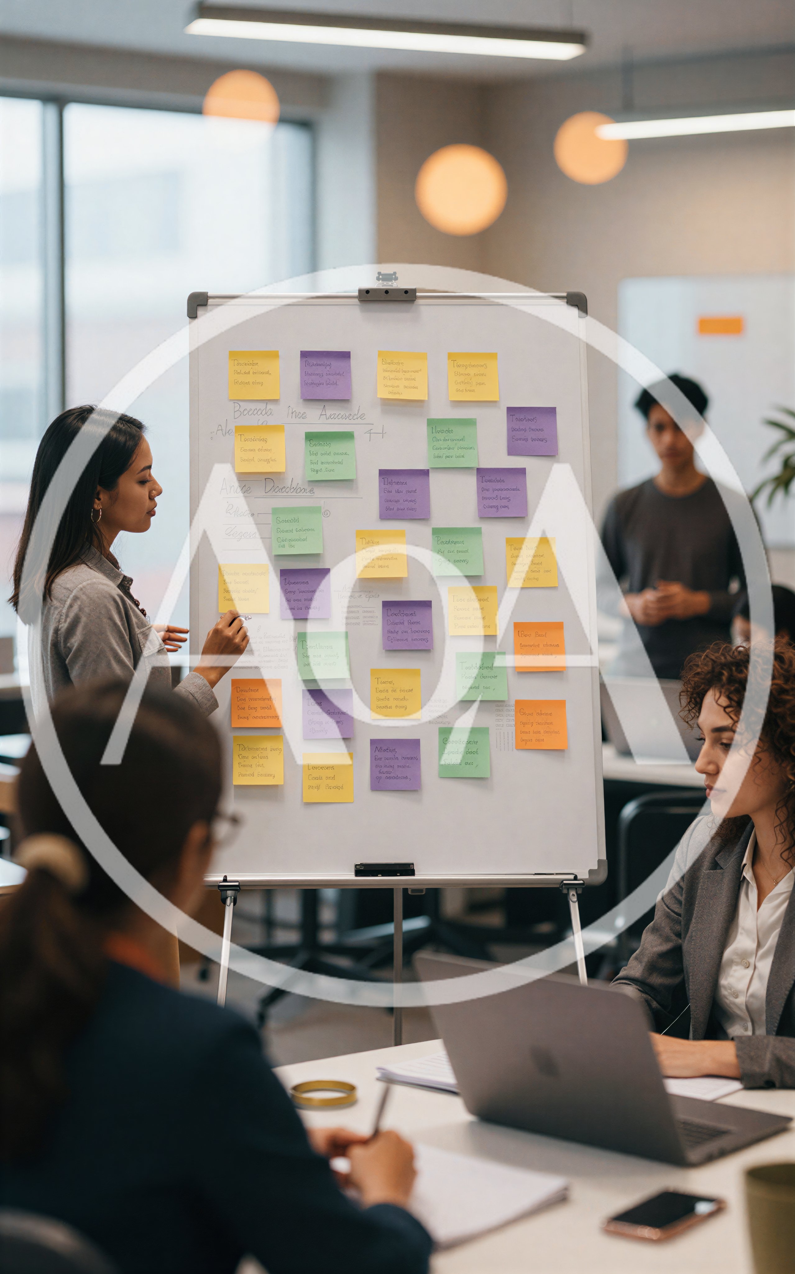 Professional Team Collaborating During Office Strategy Meeting