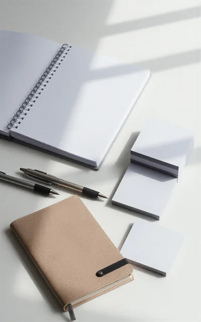 Stationery Set With Notebooks Pens And Sticky Notes