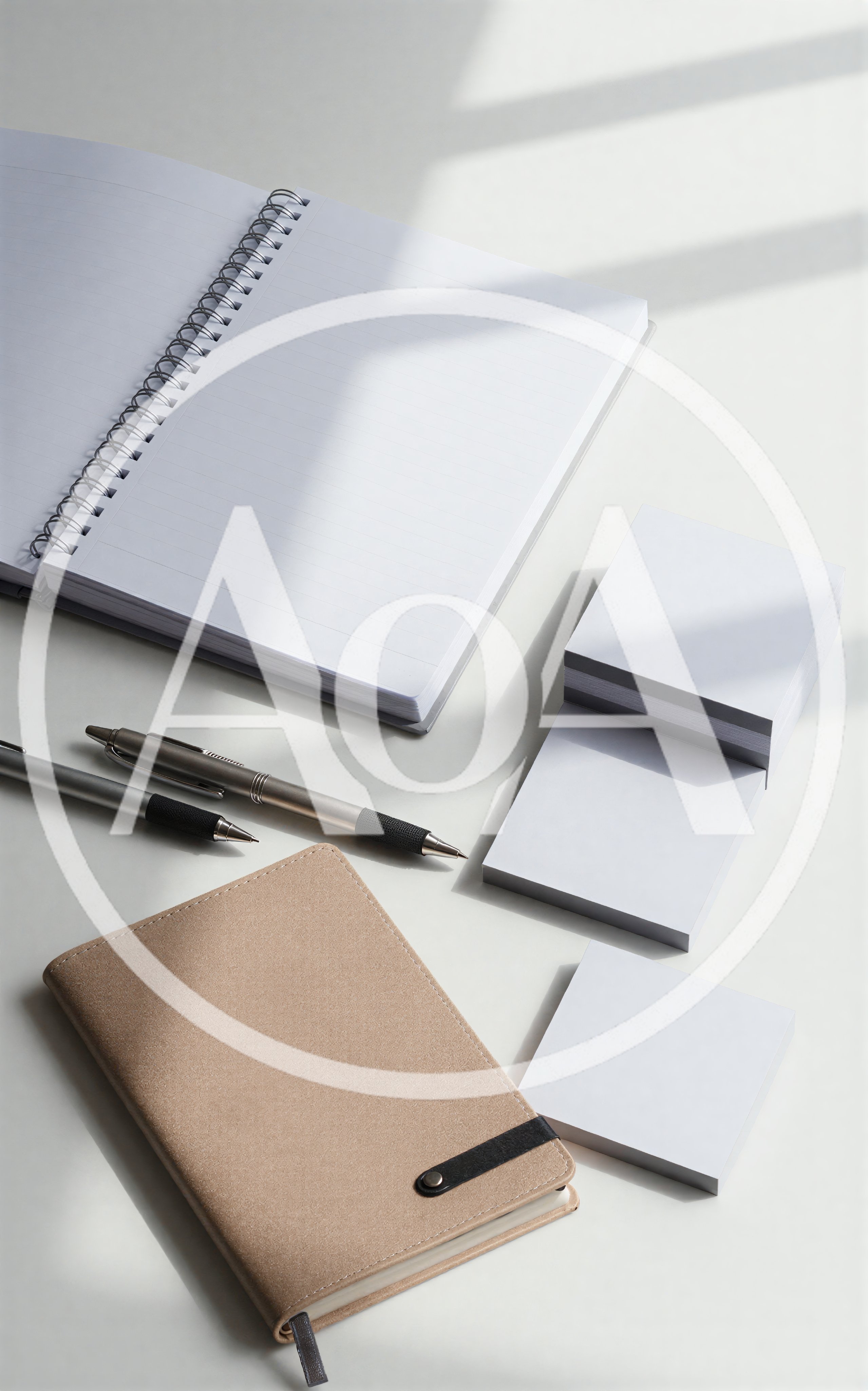 Stationery Set With Notebooks Pens And Sticky Notes
