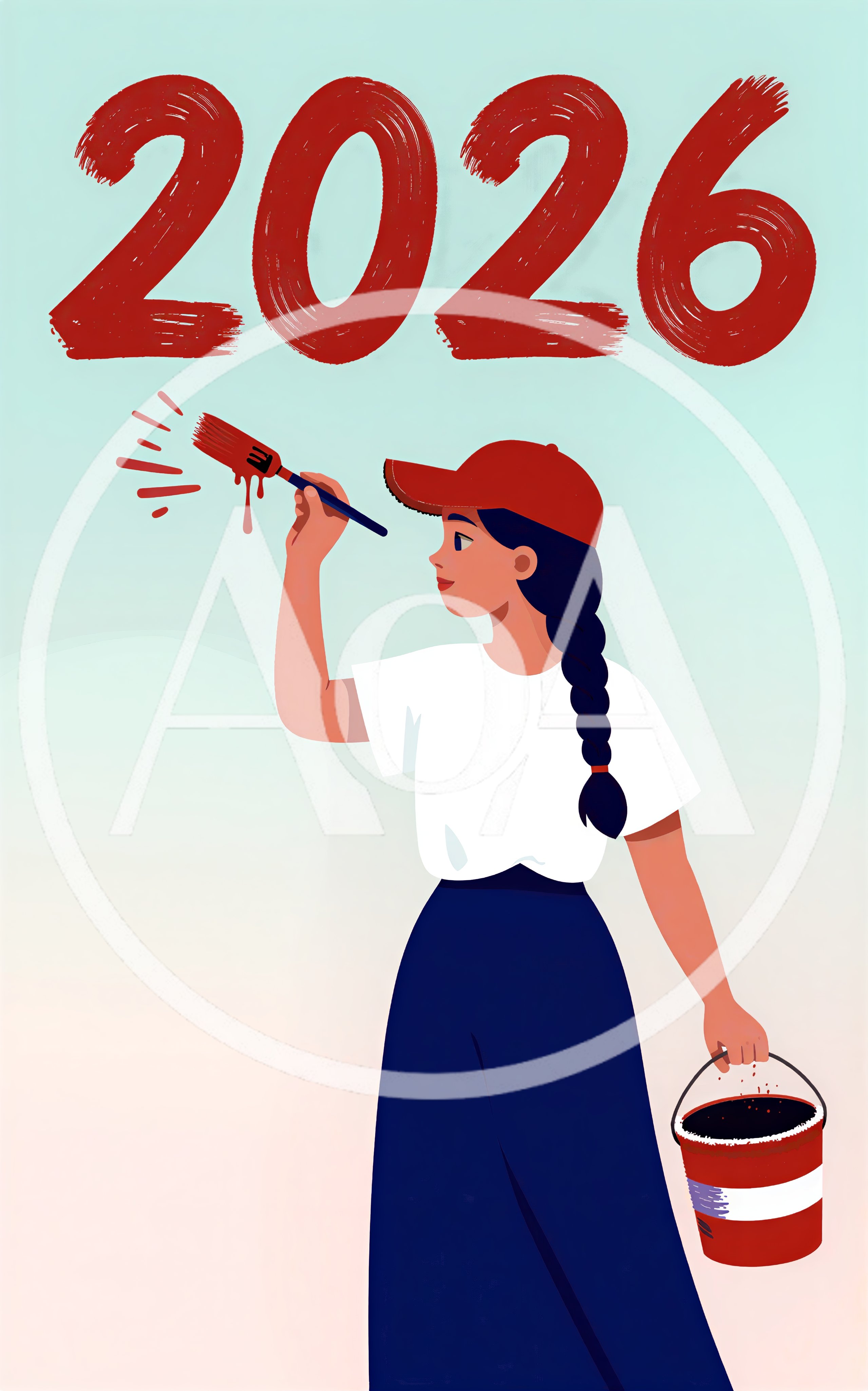 Young Woman Painting The Year 2026