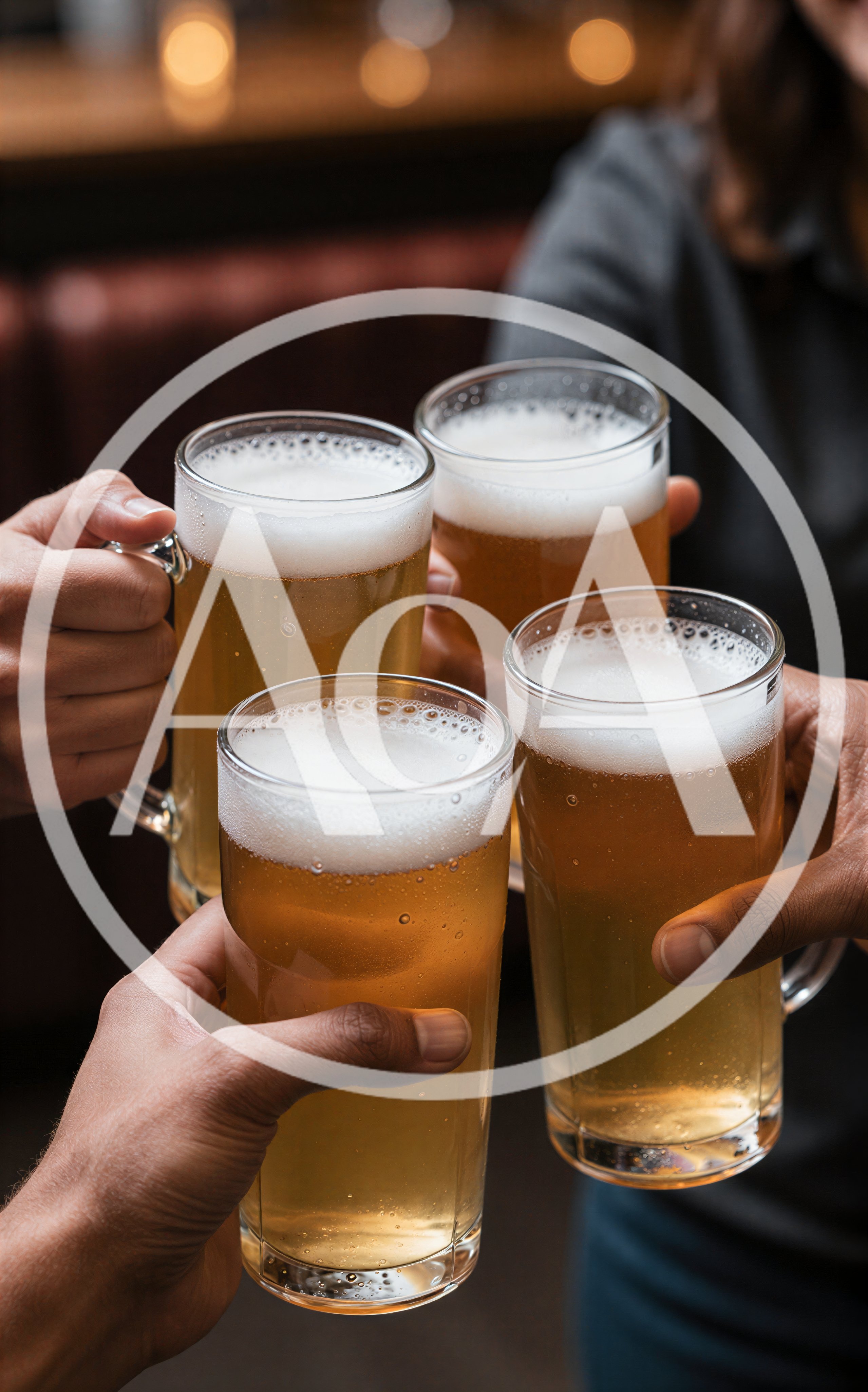 Friends Toasting With Glasses Of Beer