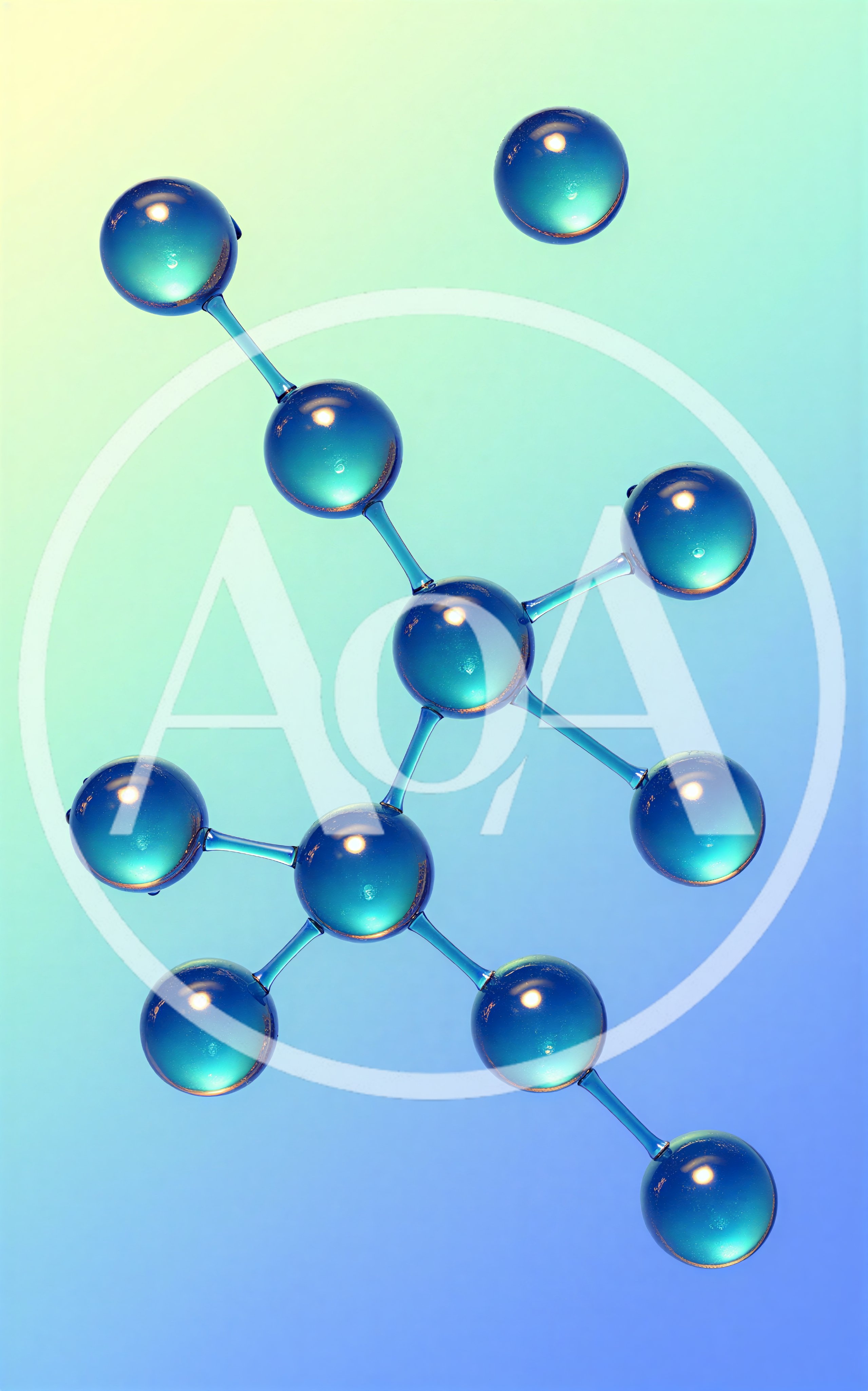 3D Molecular Structure Model With Glass Spheres
