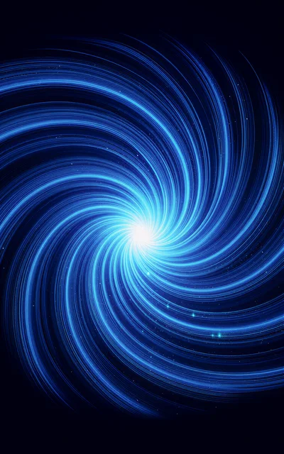Abstract Blue Spiral Galaxy Light Vortex