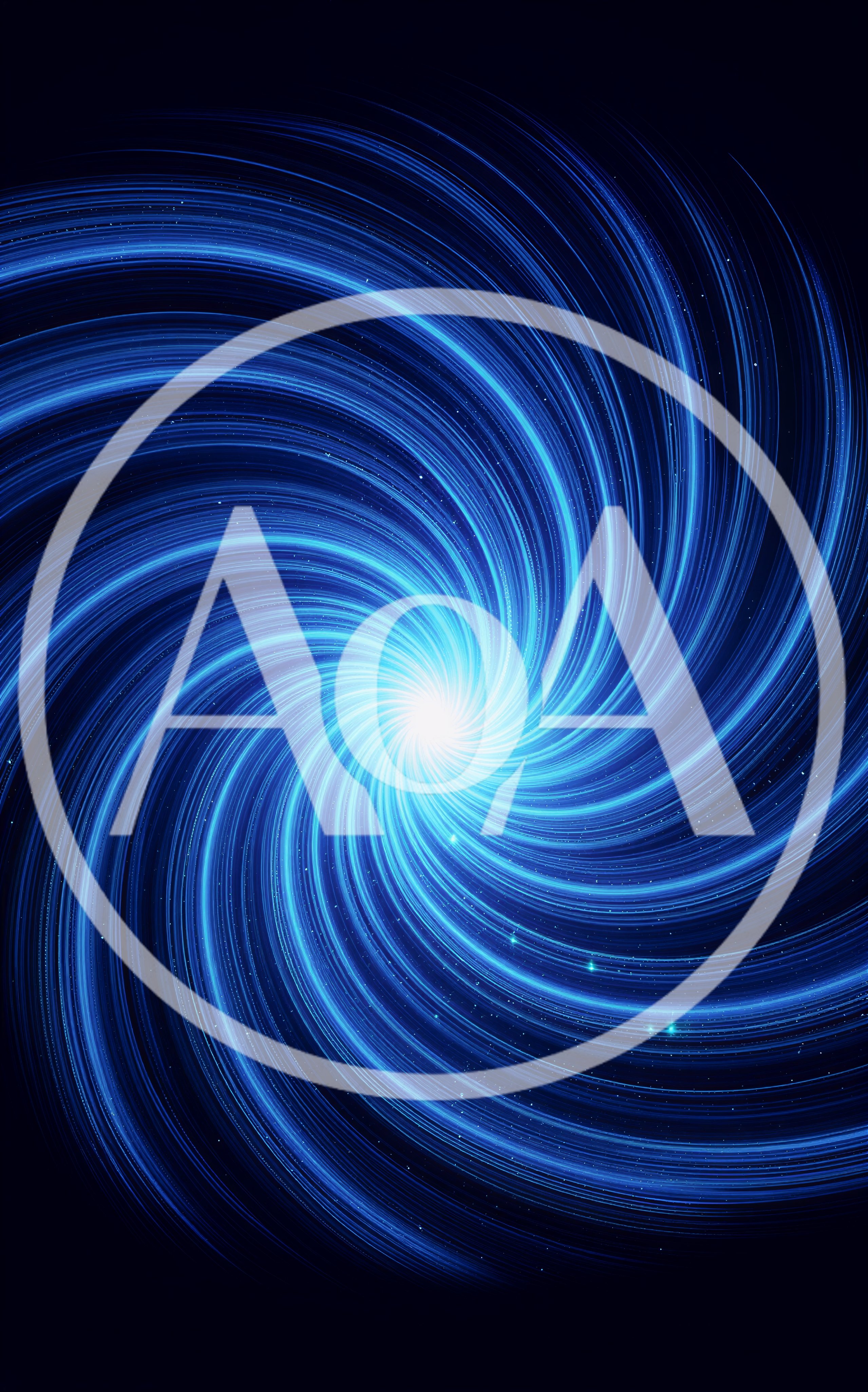 Abstract Blue Spiral Galaxy Light Vortex