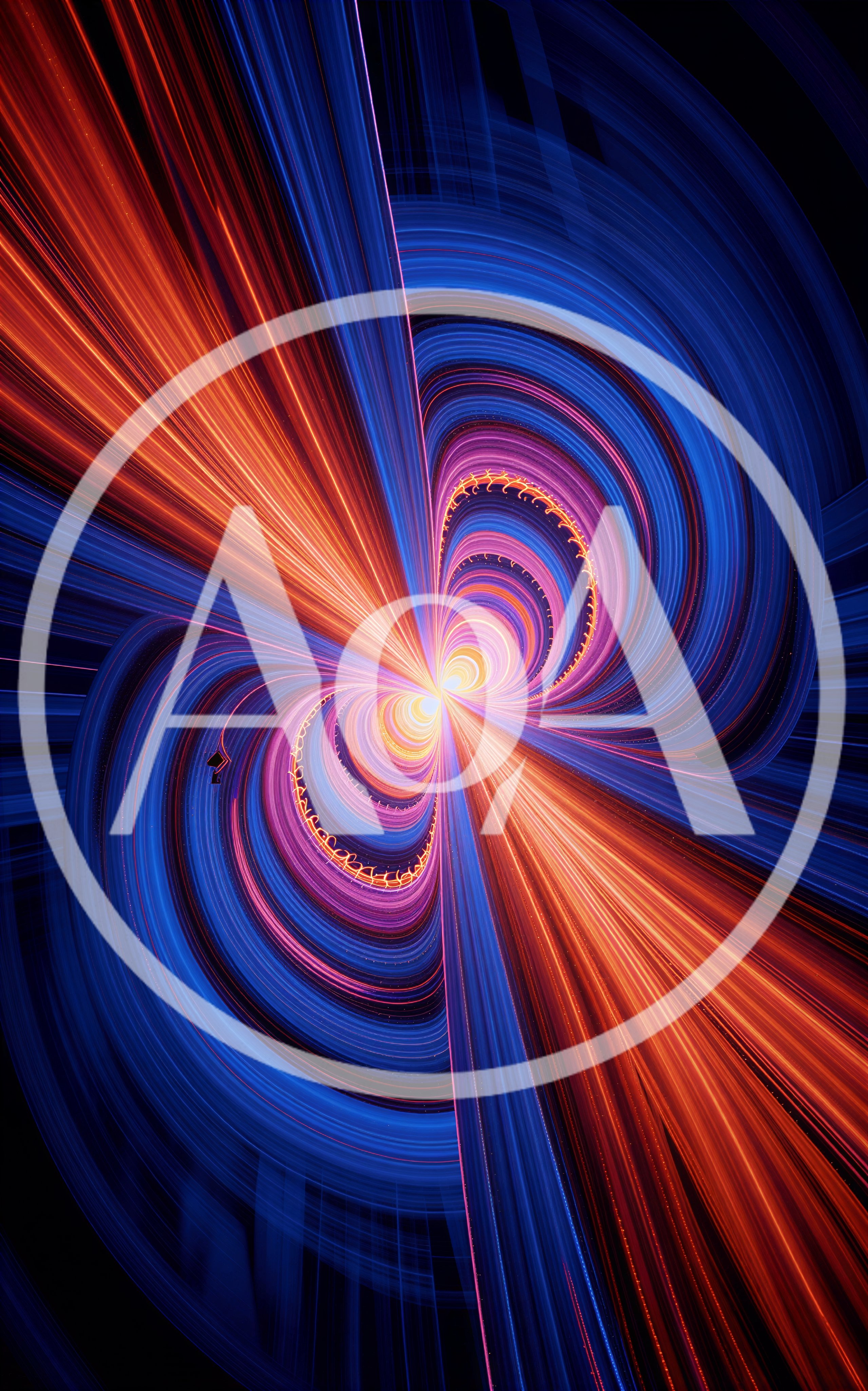 Abstract Digital Fractal Art With Glowing Light Streaks