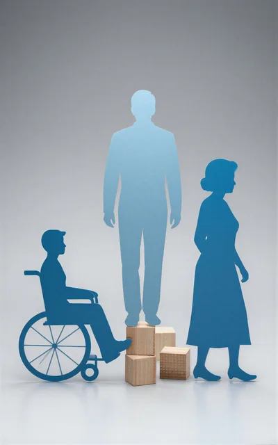 Paper Cutout Figures Representing Disability and Equality