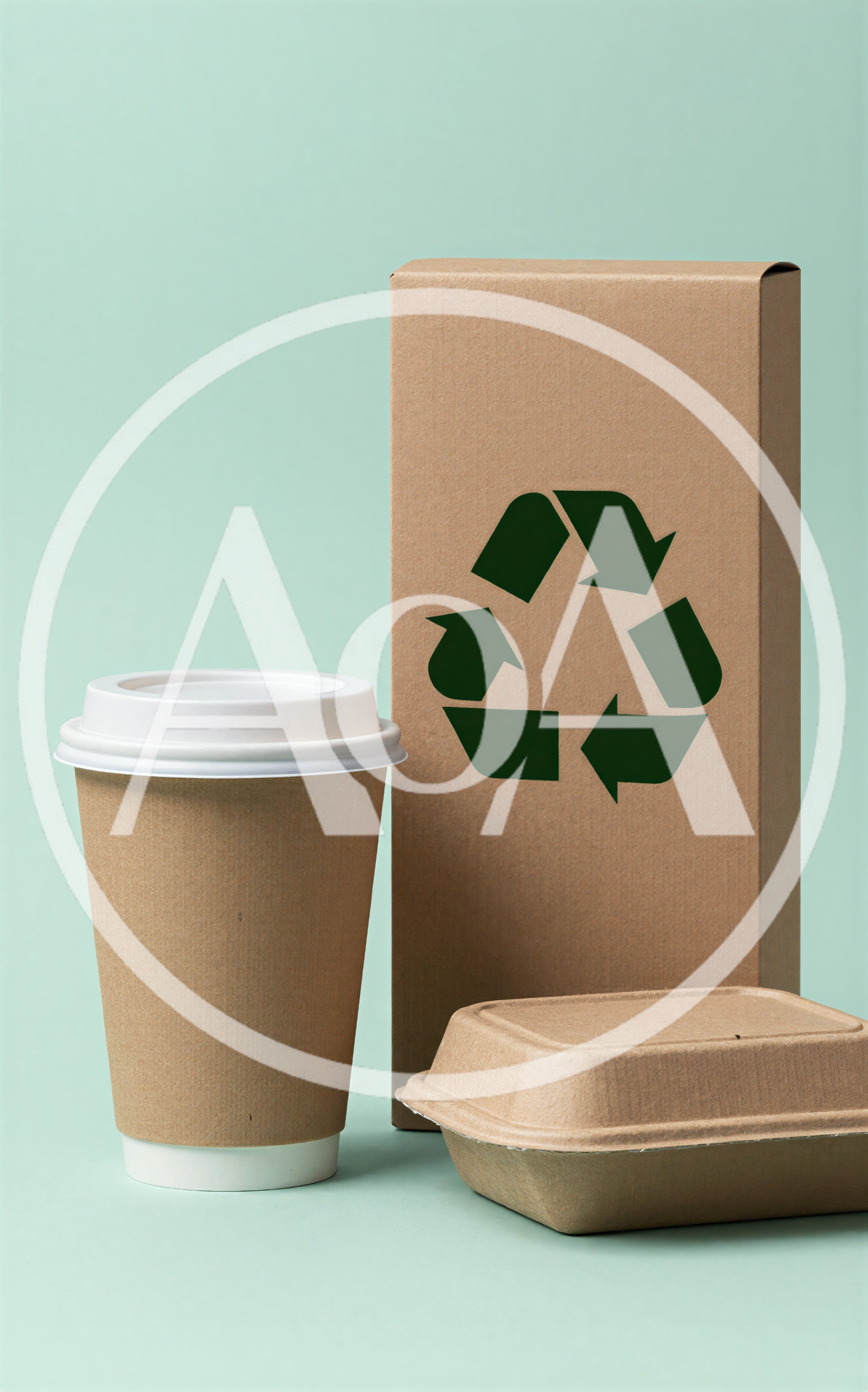 Eco Friendly Takeaway Packaging With Recycling Symbol