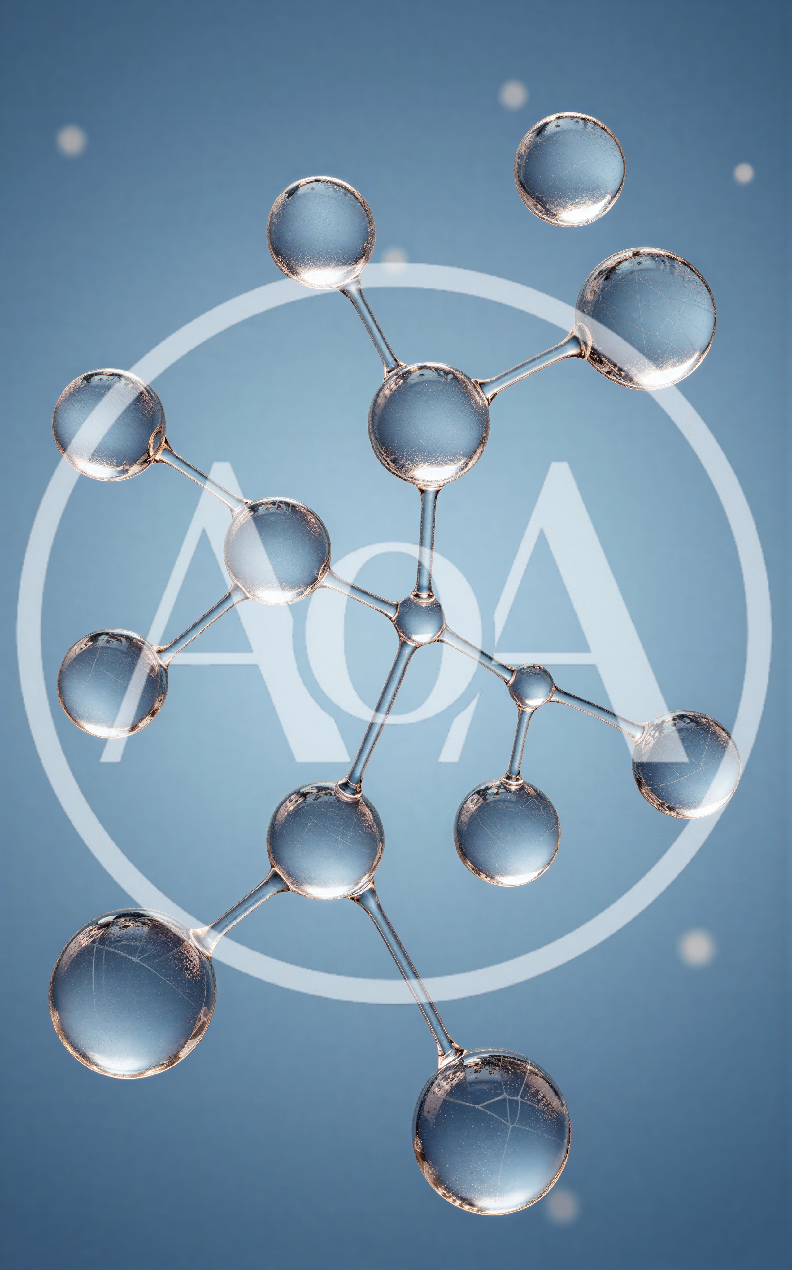 3D Rendered Molecular Structure Model On Blue Background