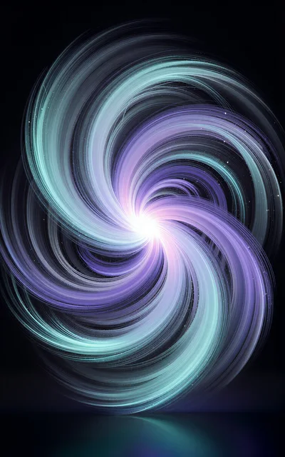Abstract Swirling Galaxy Of Light And Energy