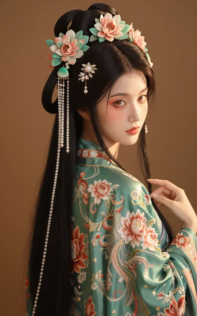Portrait Of A Young Woman In Traditional Chinese Hanfu