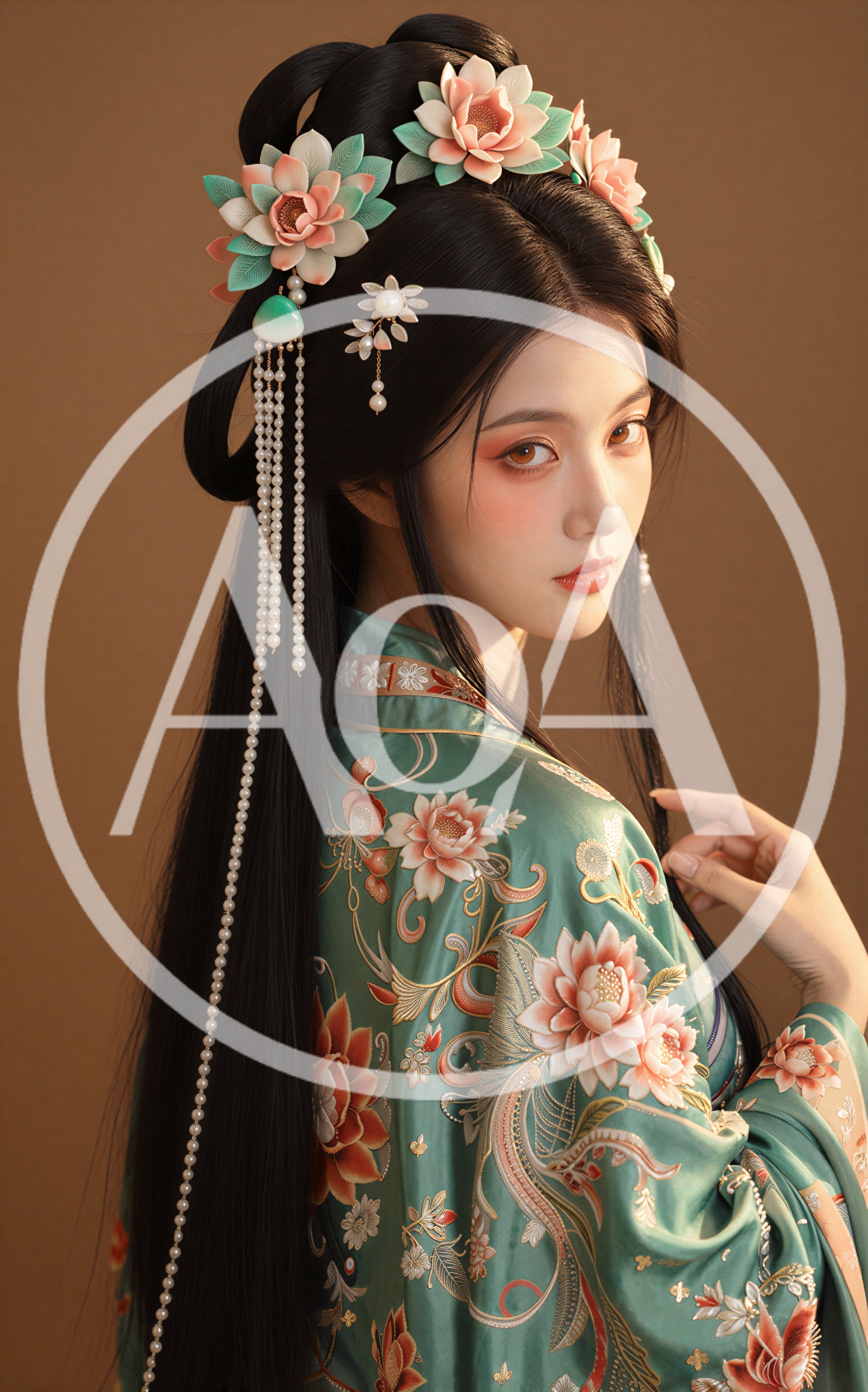 Portrait Of A Young Woman In Traditional Chinese Hanfu