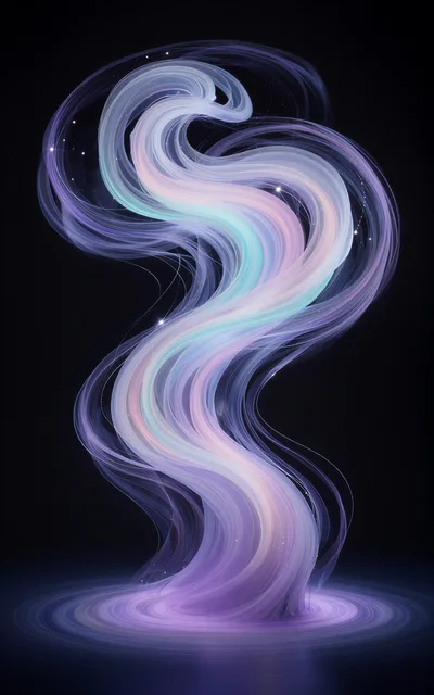 Abstract Swirling Light Trails In Pastel Colors