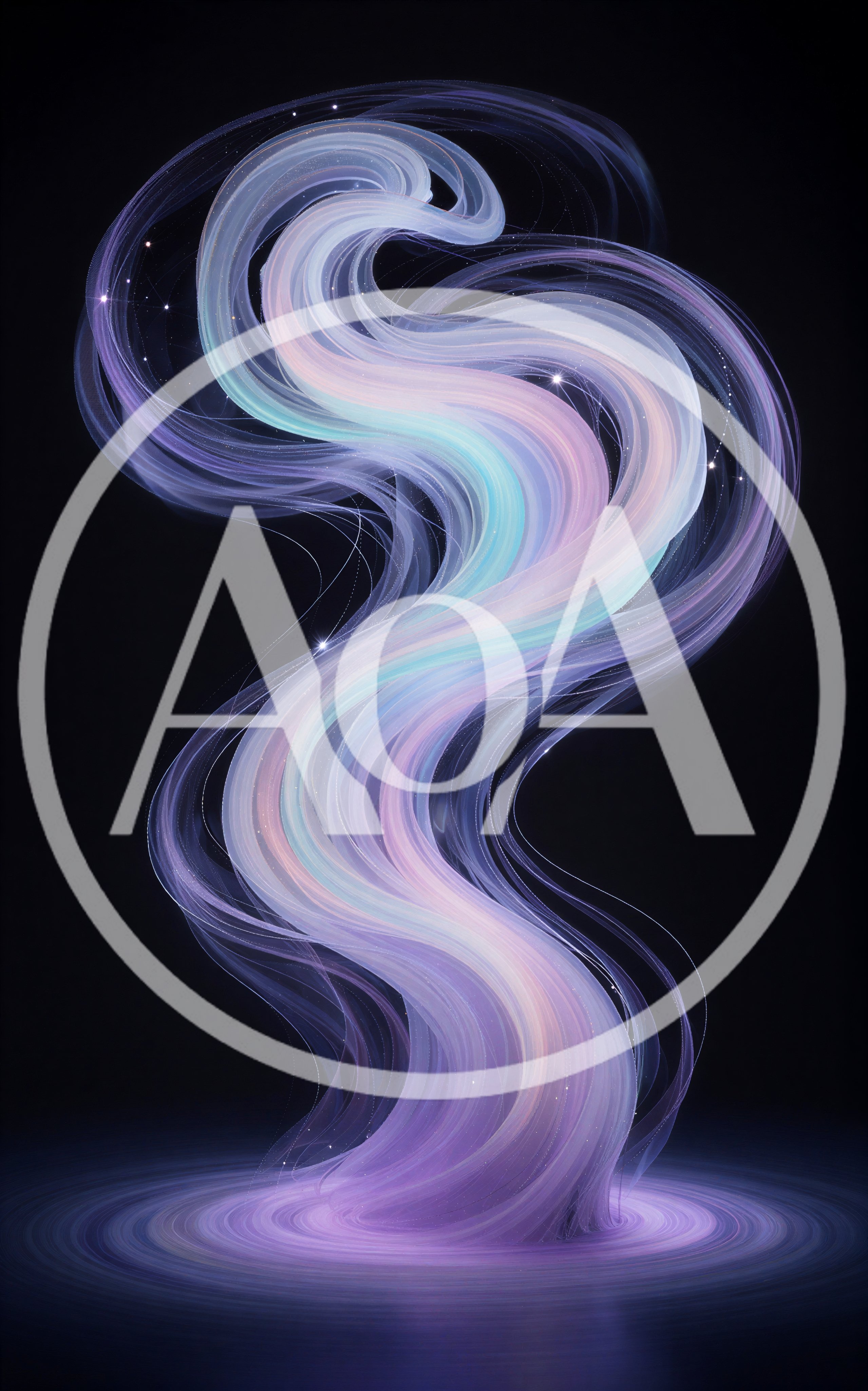 Abstract Swirling Light Trails In Pastel Colors