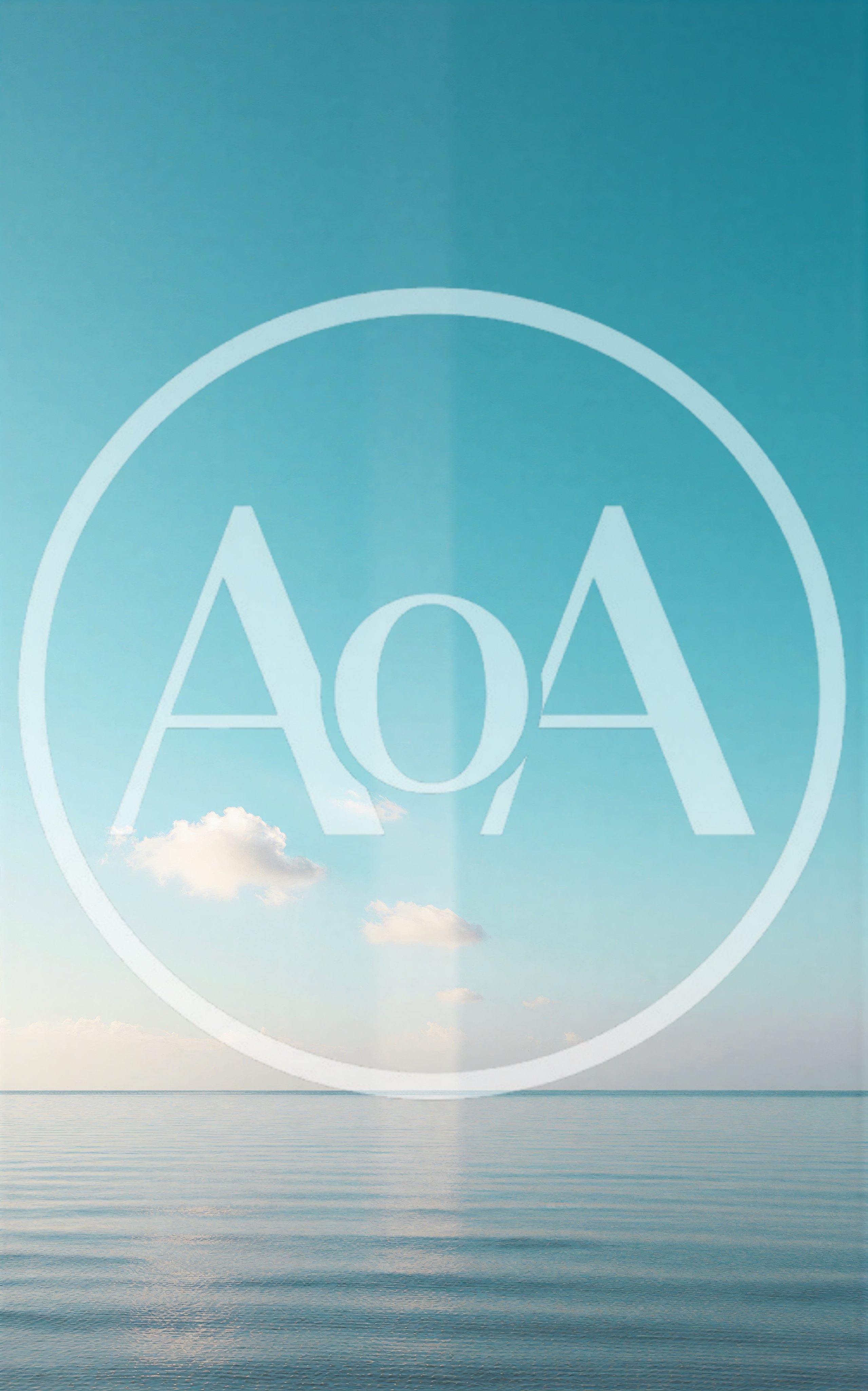 Minimalist Seascape With Soft Clouds And Calm Water