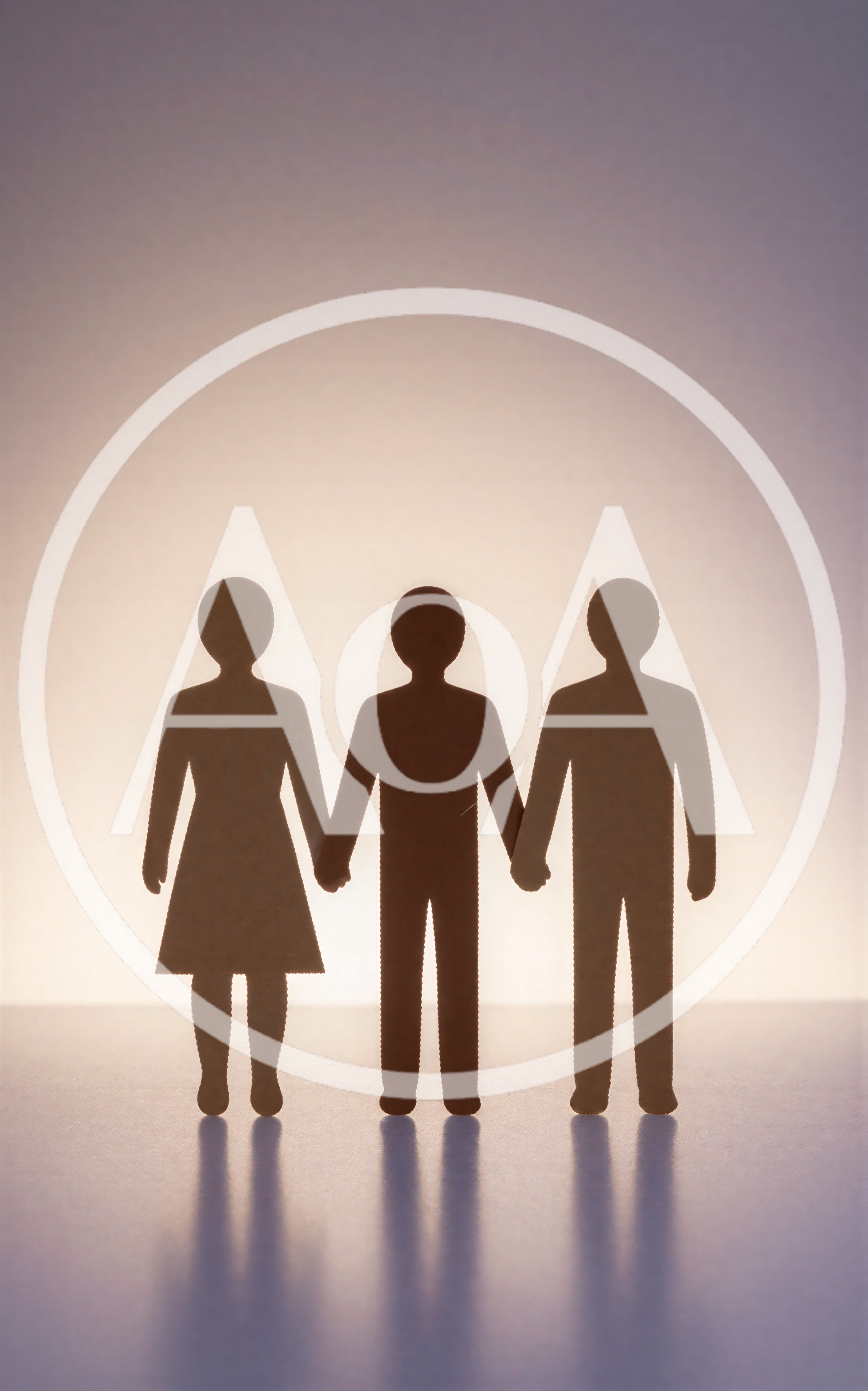 Paper Cutout Figures Holding Hands