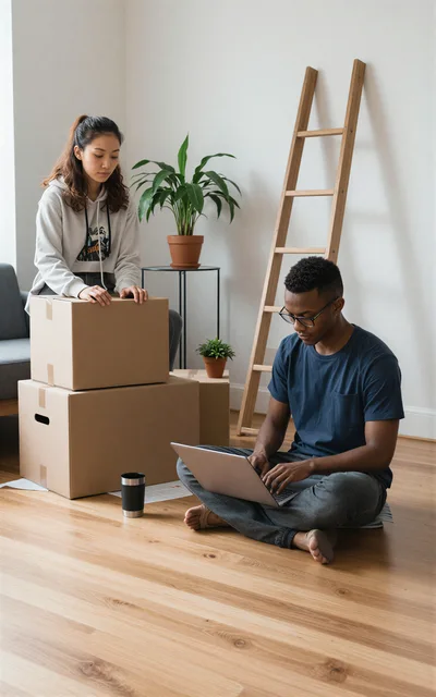 Young Couple Moving Into New Apartment Together