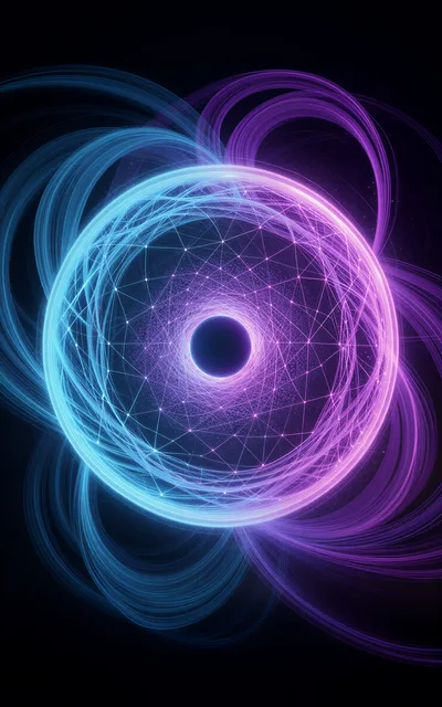 Abstract Glowing Cosmic Portal With Blue And Purple Light