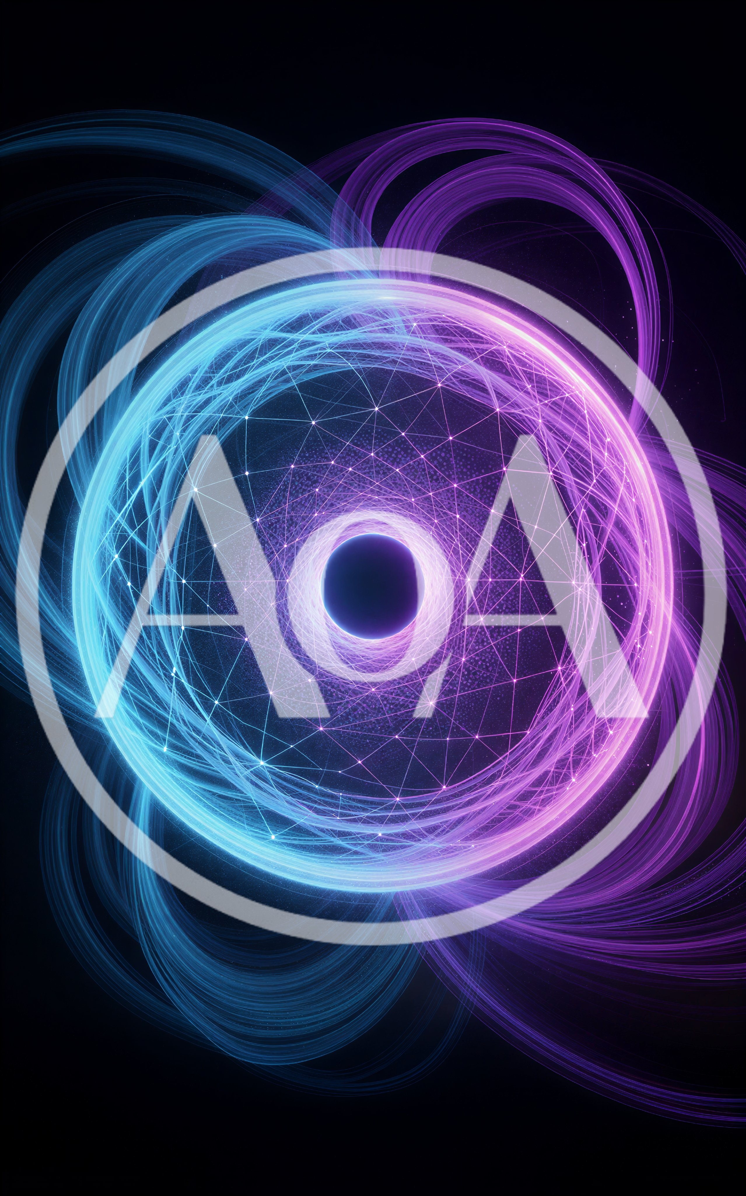 Abstract Glowing Cosmic Portal With Blue And Purple Light