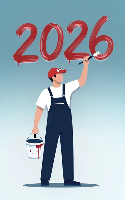 Painter Writing 2026 On A Wall