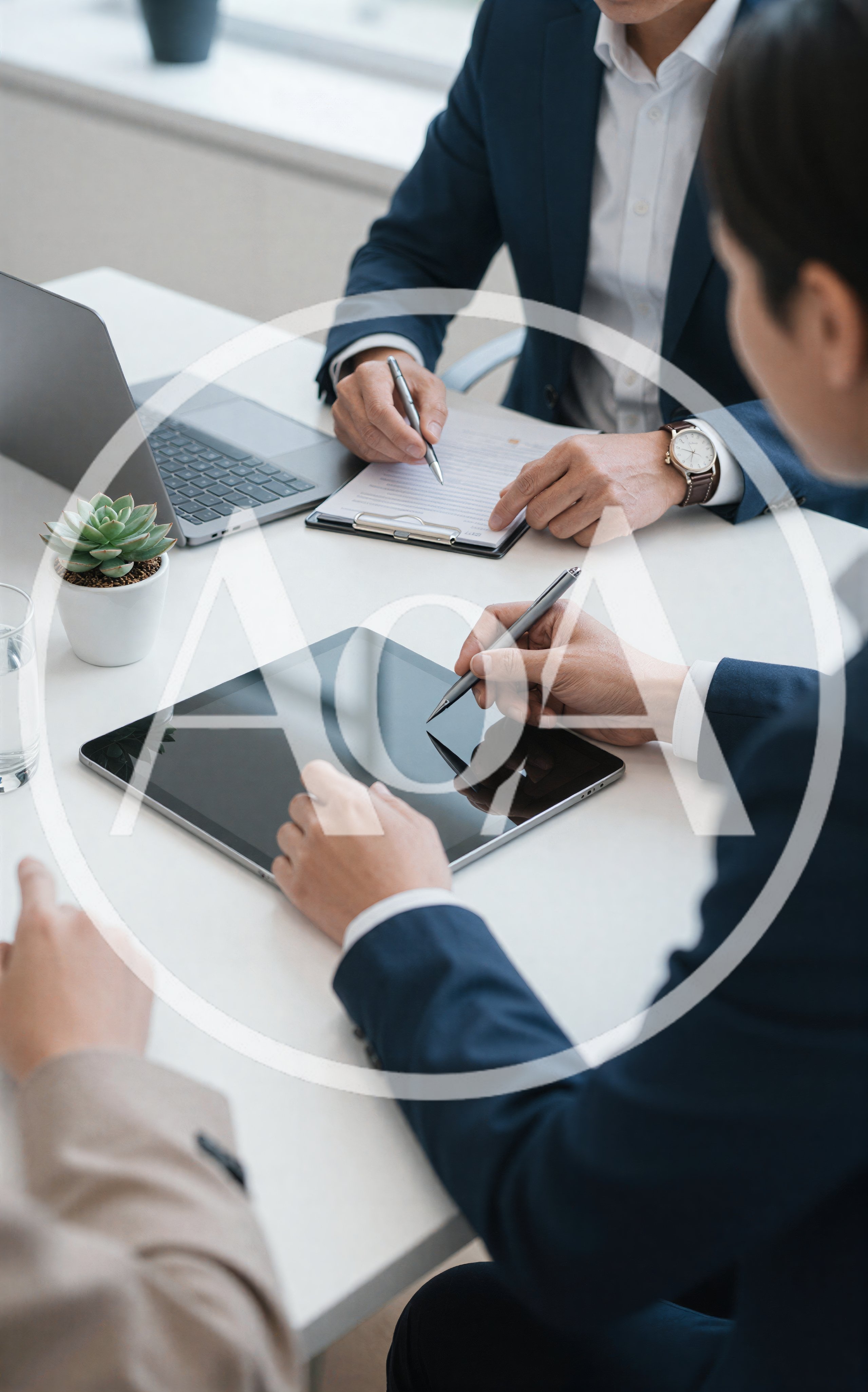 Business Professionals Collaborating During A Meeting
