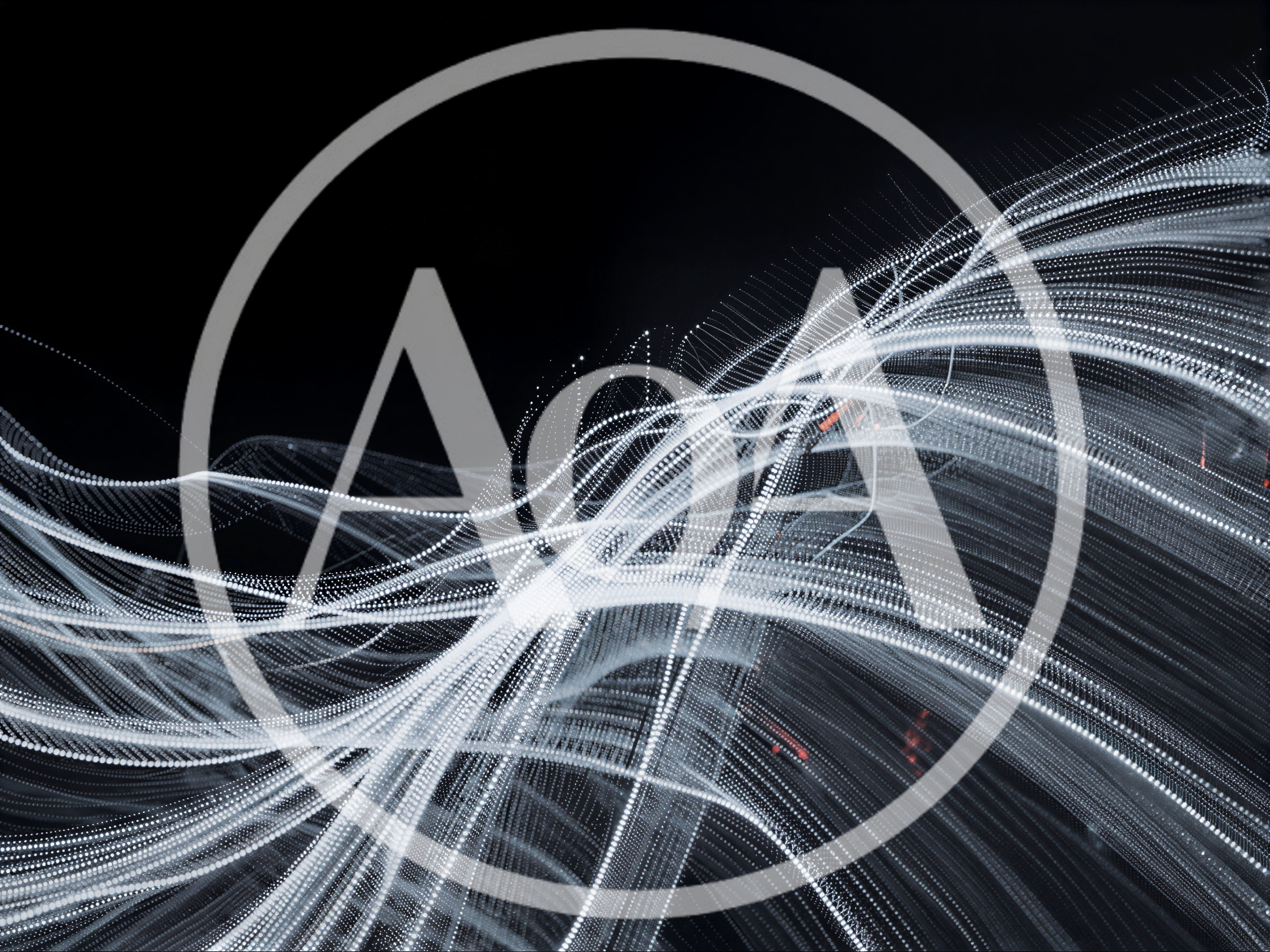 Abstract Digital Data Flow With Glowing Light Particles