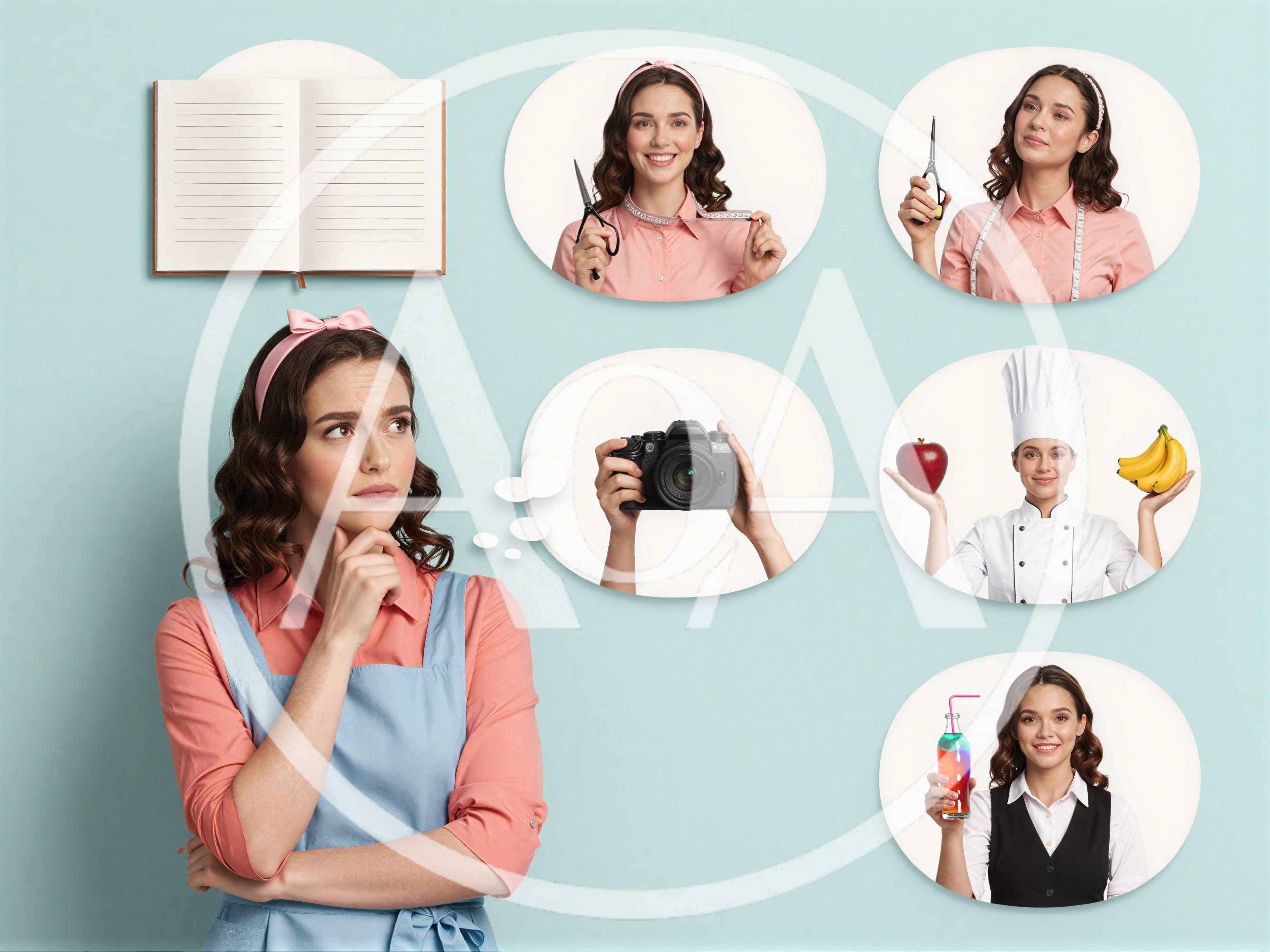 Thoughtful Woman Imagining Various Career Paths