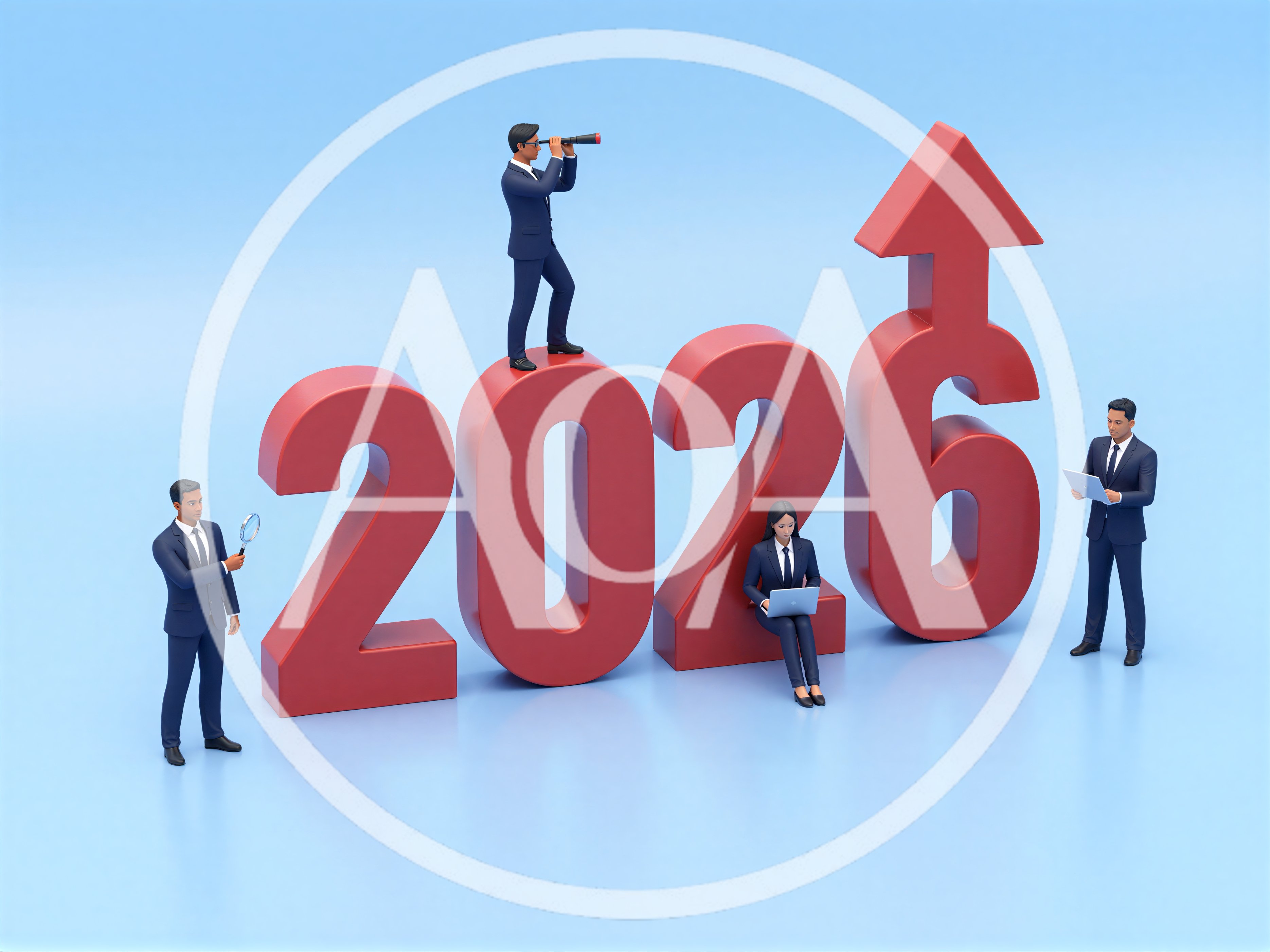 Business Professionals Planning For The Year 2026