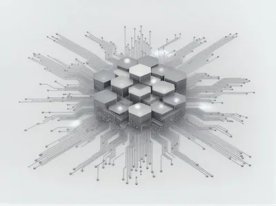 Abstract Digital Processor Chip With Hexagonal Architecture