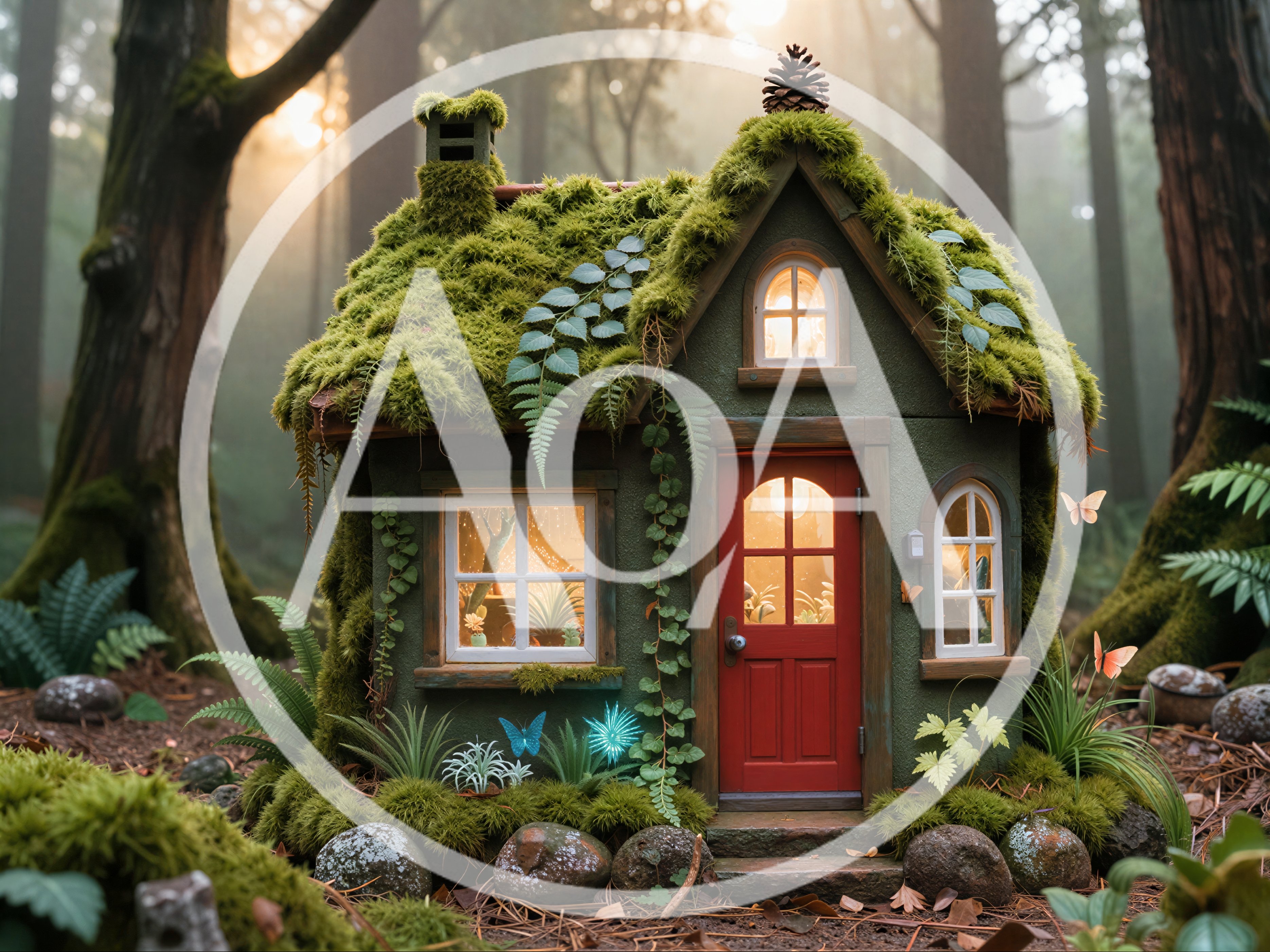 Miniature Fairy Tale Cottage In Enchanted Forest