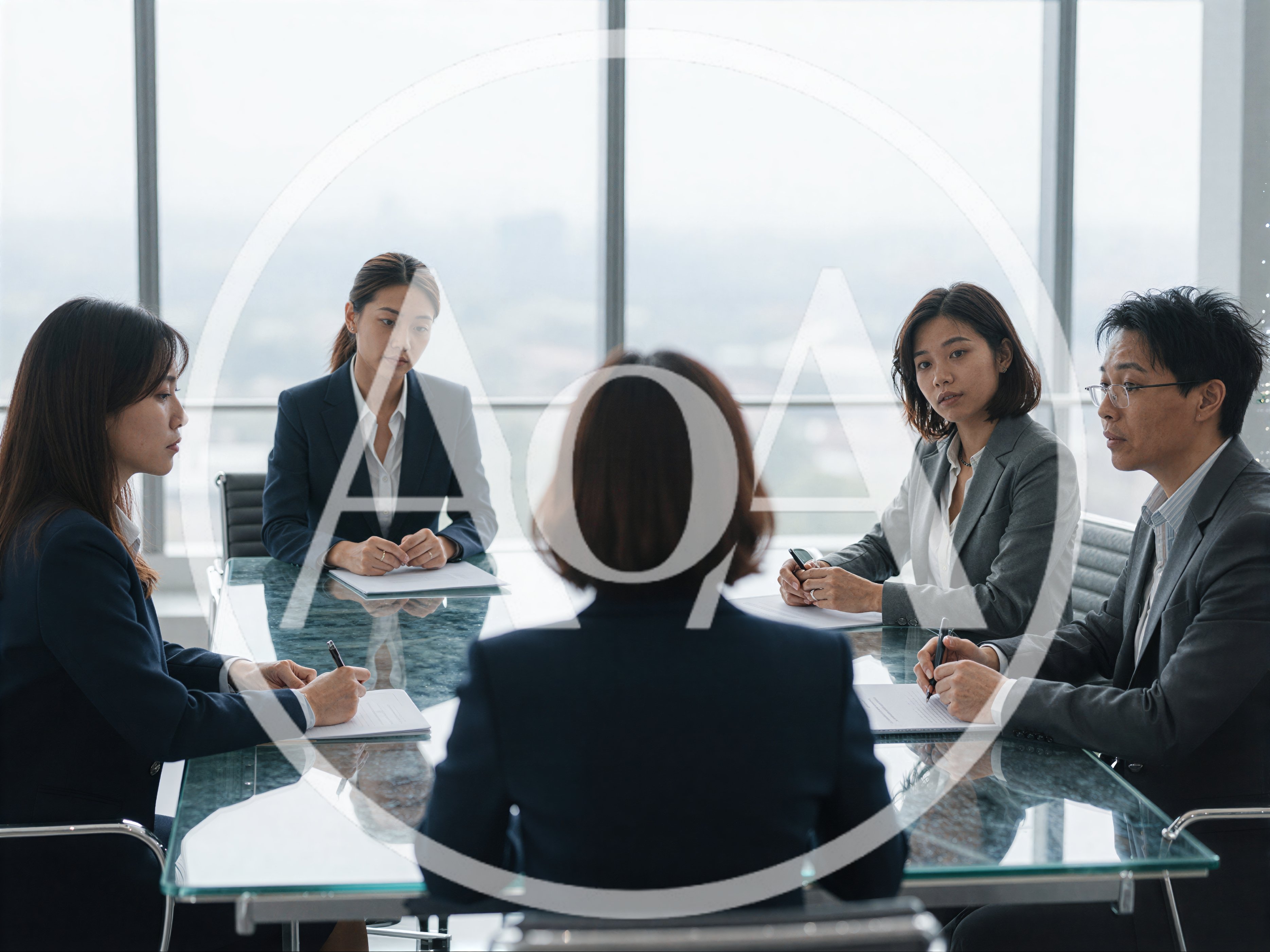 Professional Business Team Conducting A Formal Interview