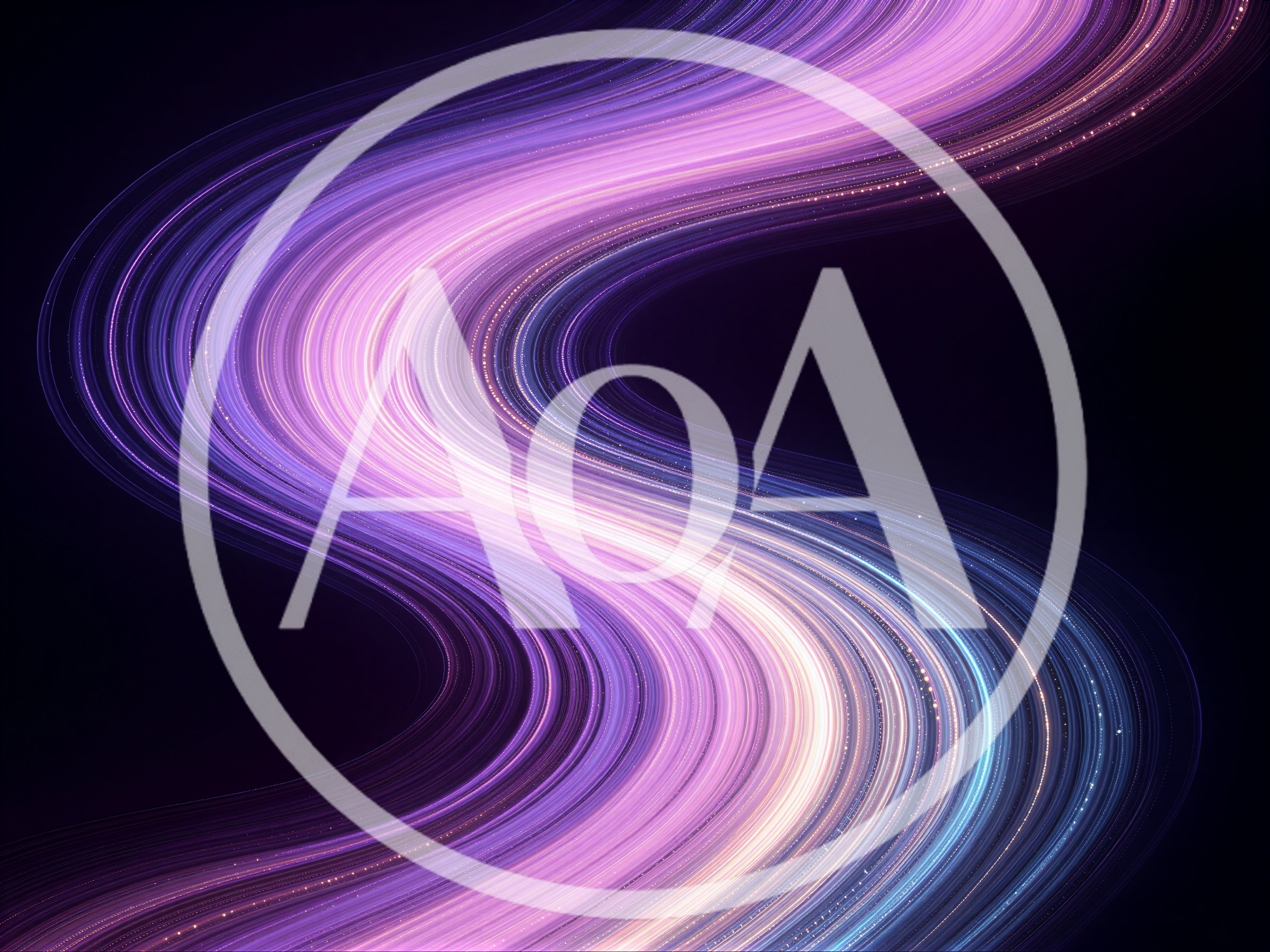 Abstract S-Curve Light Trails In Purple And Blue