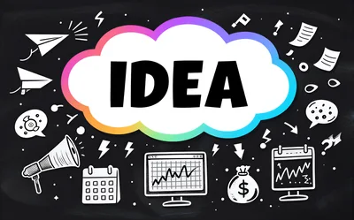 Hand Drawn Business Idea Concept Illustration