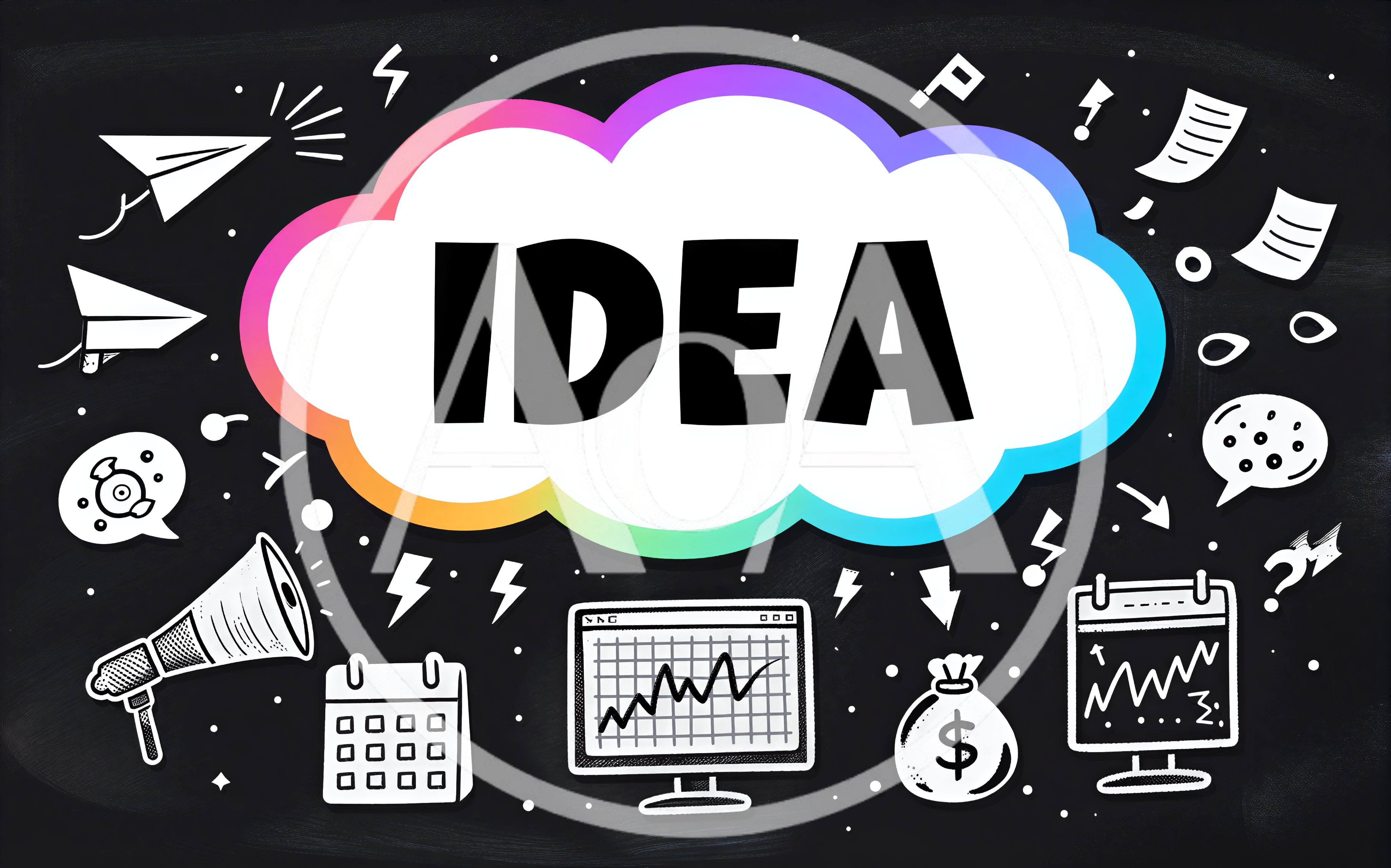 Hand Drawn Business Idea Concept Illustration