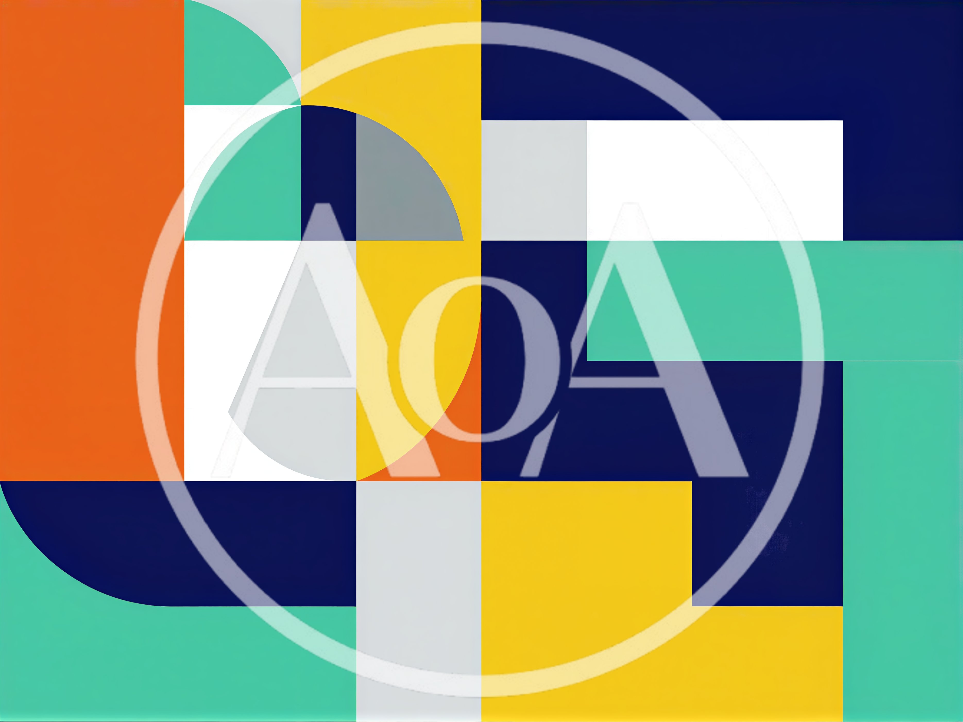 Abstract Geometric Composition With Bold Shapes And Colors