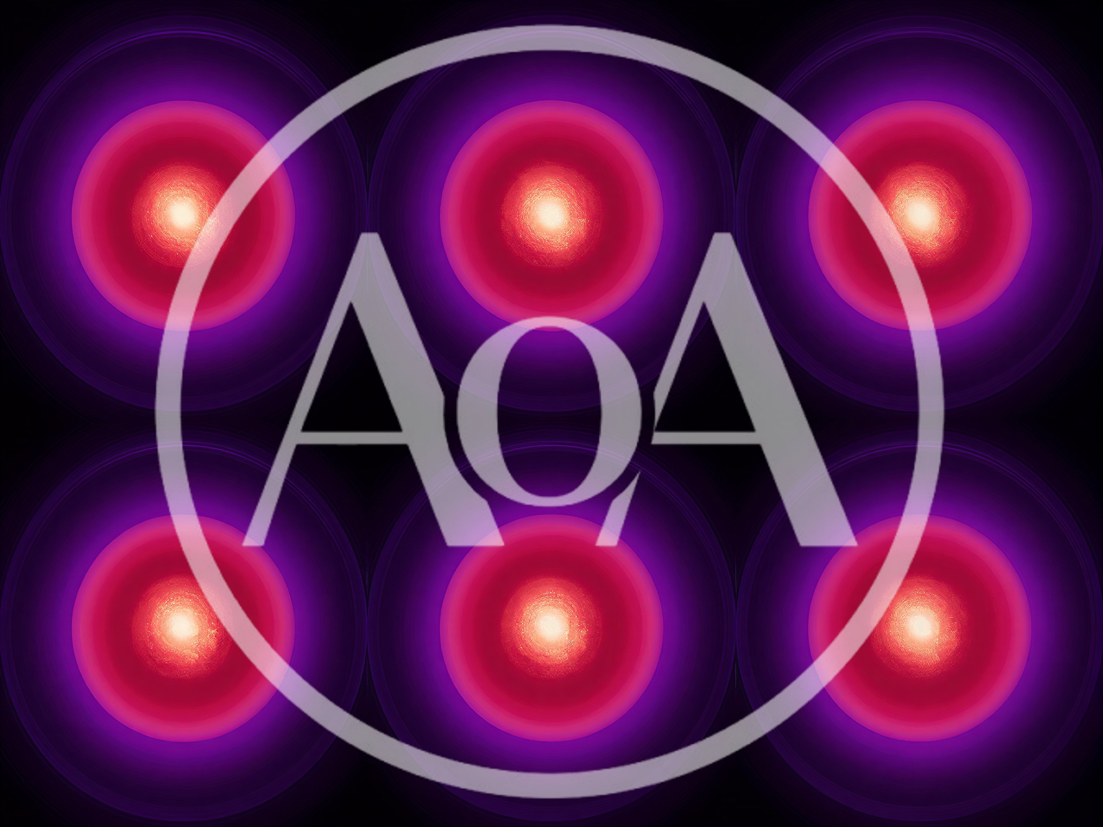 Abstract Glowing Concentric Circles In Purple And Red