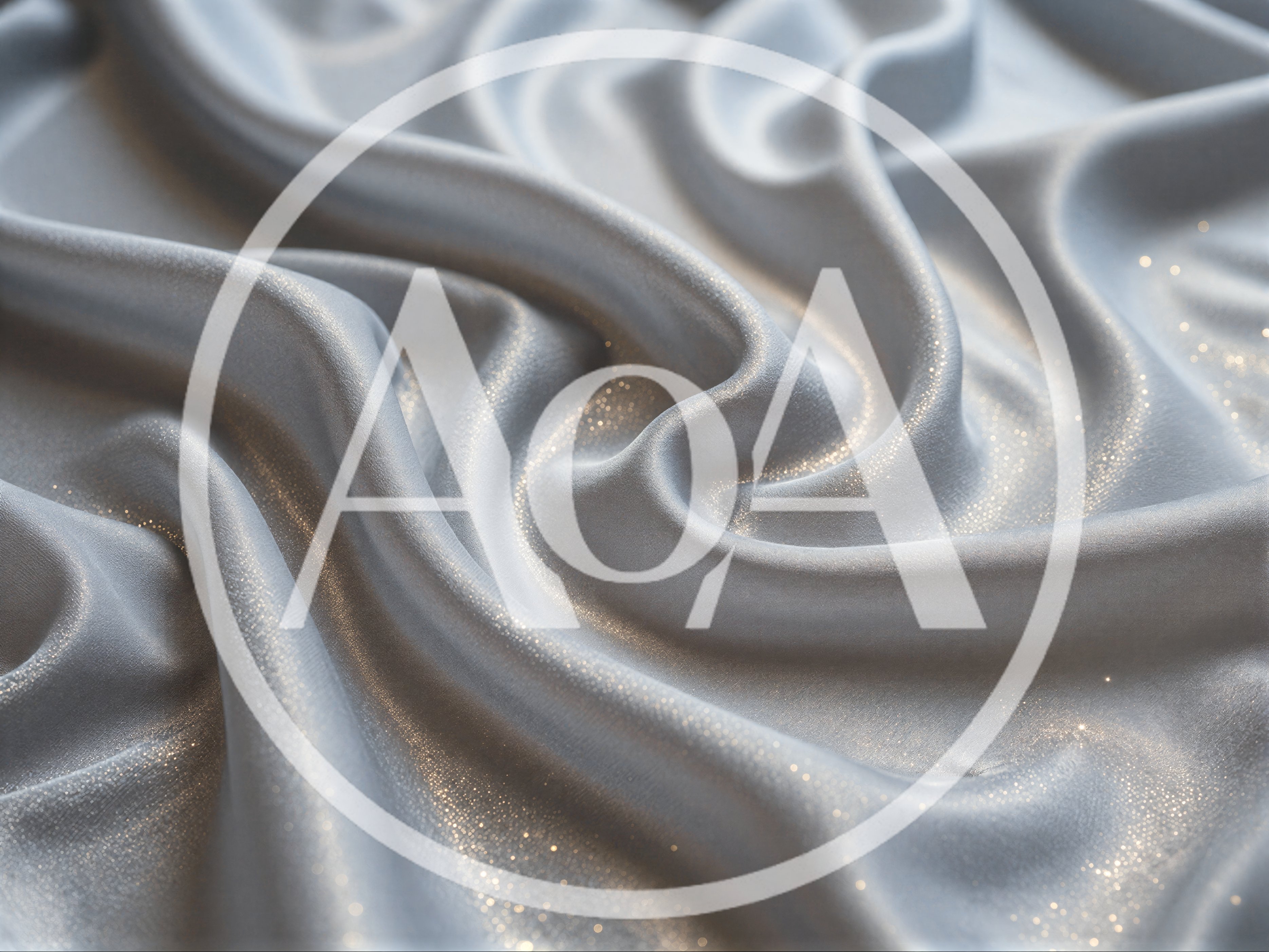Flowing Silver Fabric With Subtle Glitter Texture