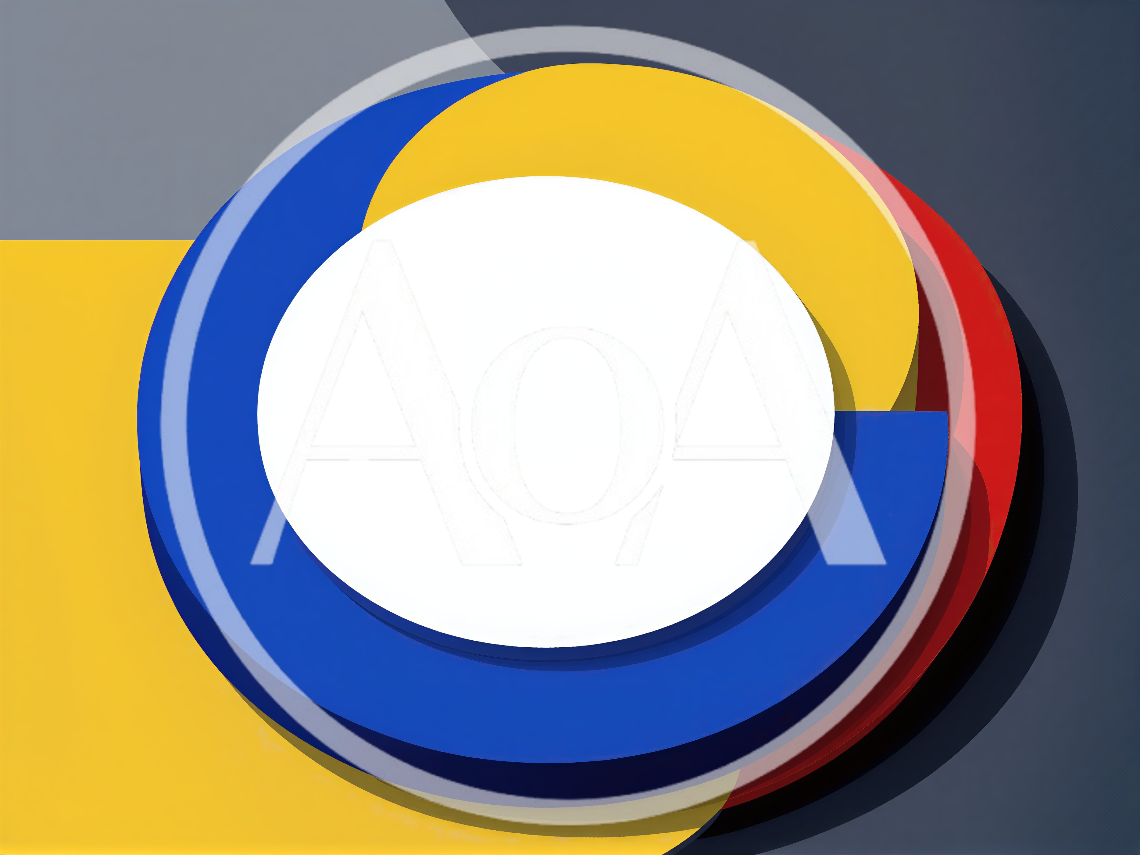 Abstract Geometric Composition With Overlapping Colorful Circles
