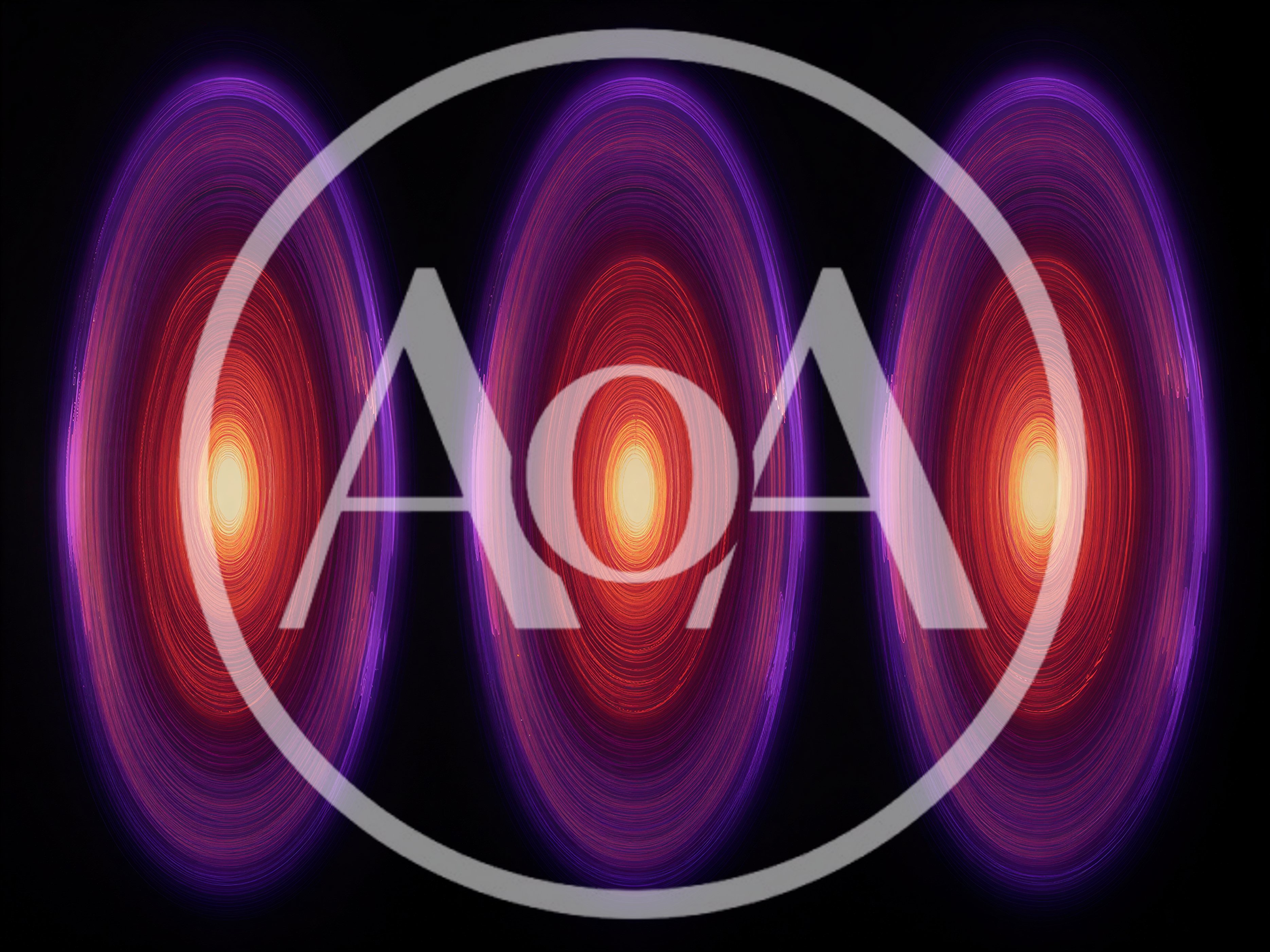 Three Glowing Abstract Elliptical Light Portals