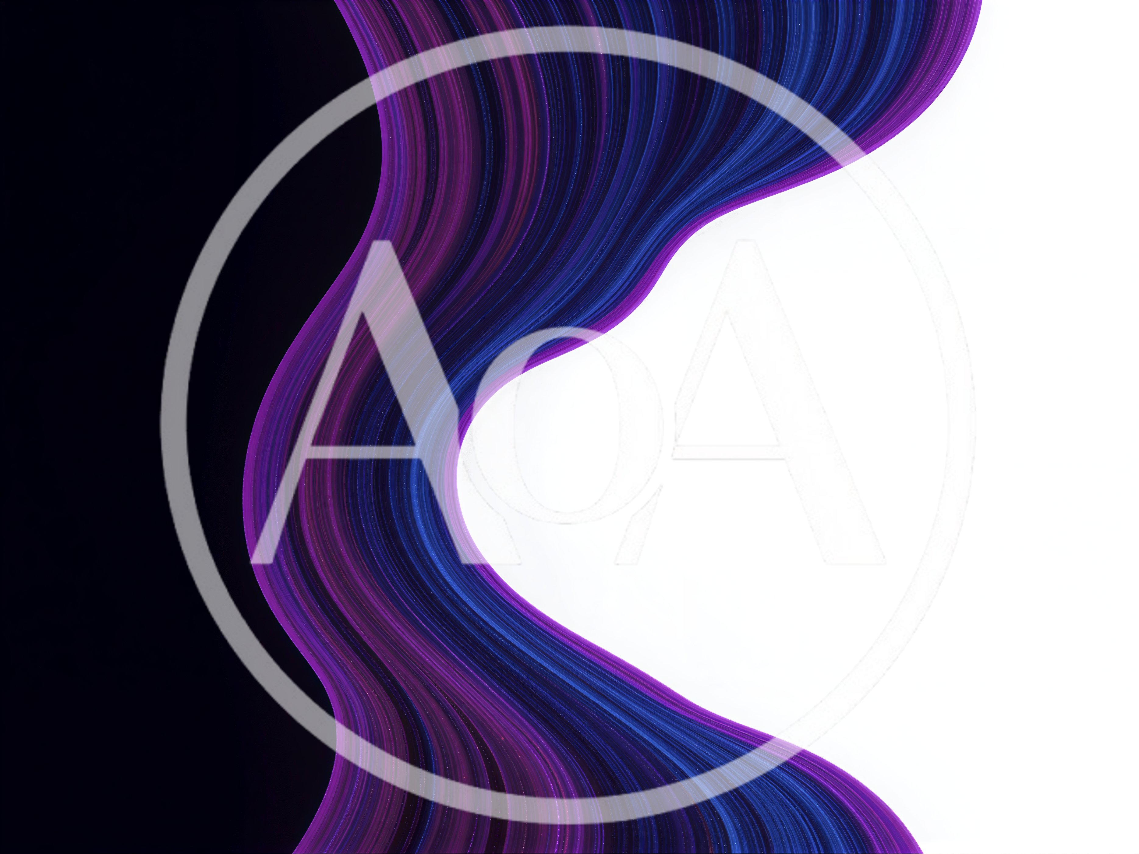 Abstract Flowing Wave Background With Purple And Blue Lines