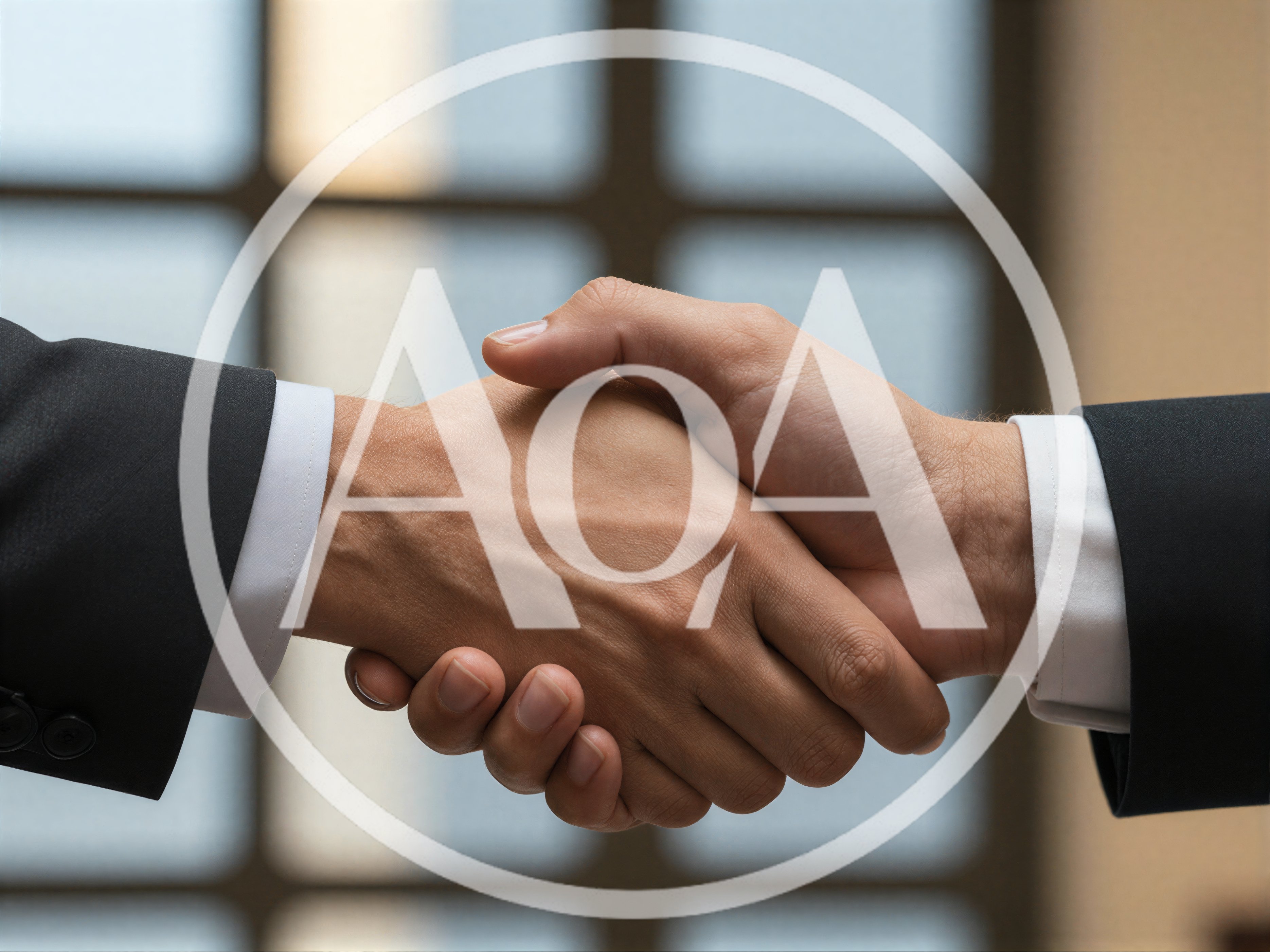 Professional Business Handshake Between Two Partners