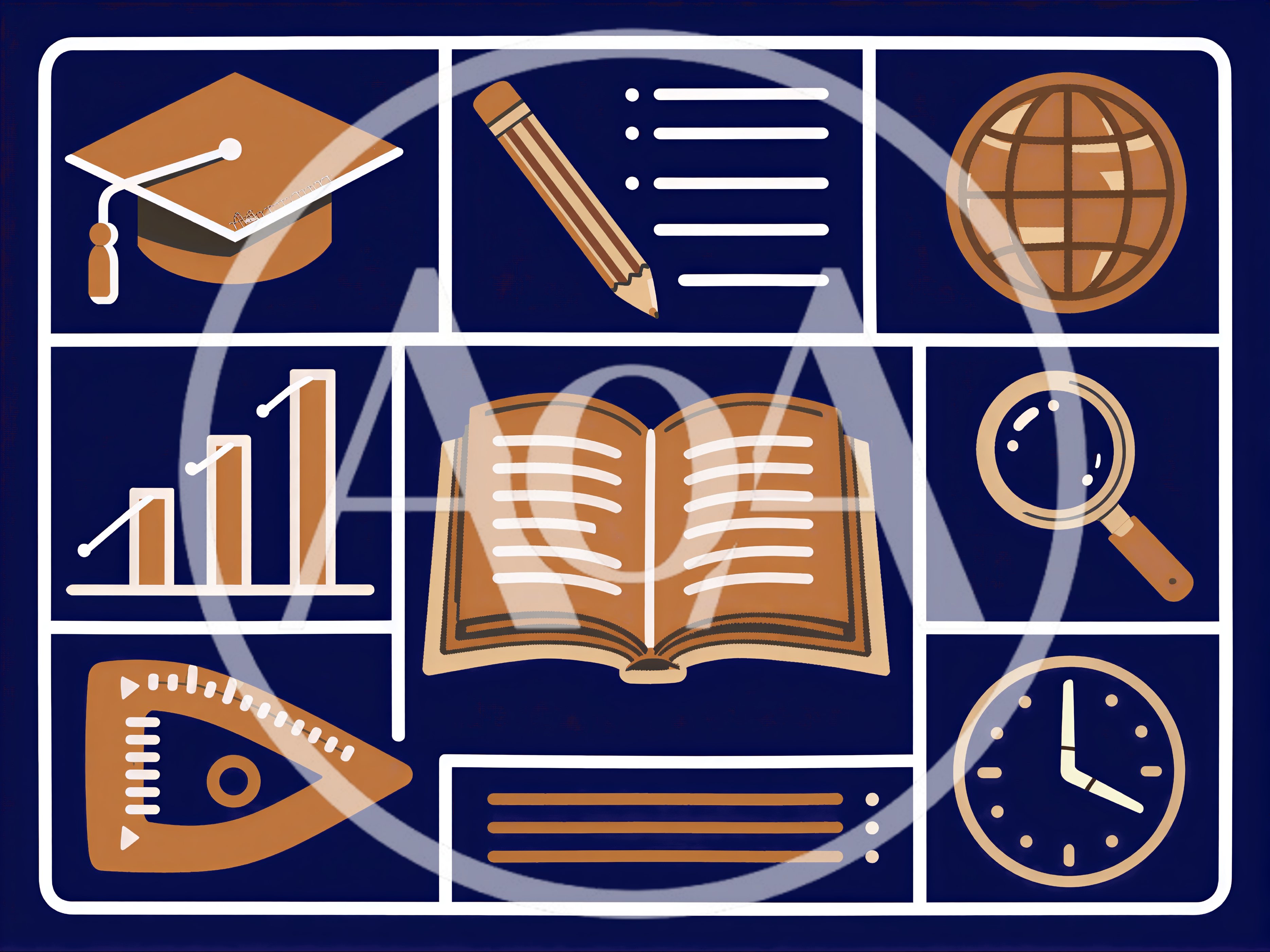 Educational Icons Set Featuring Academic Symbols And Tools