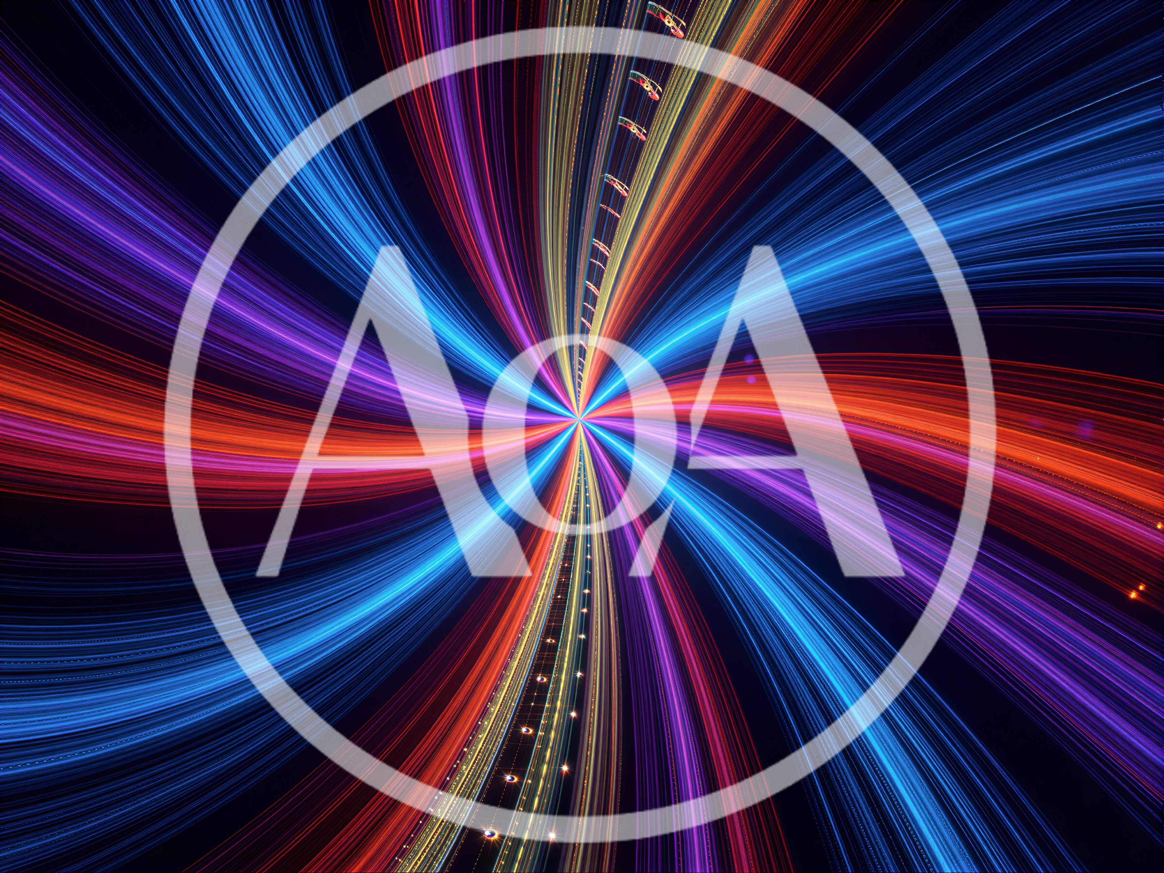 Abstract Digital Tunnel With Glowing Neon Light Streaks