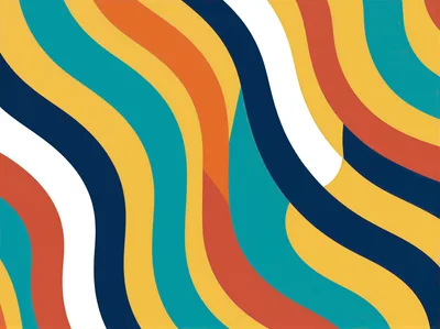 Abstract Retro Wavy Lines Background Pattern