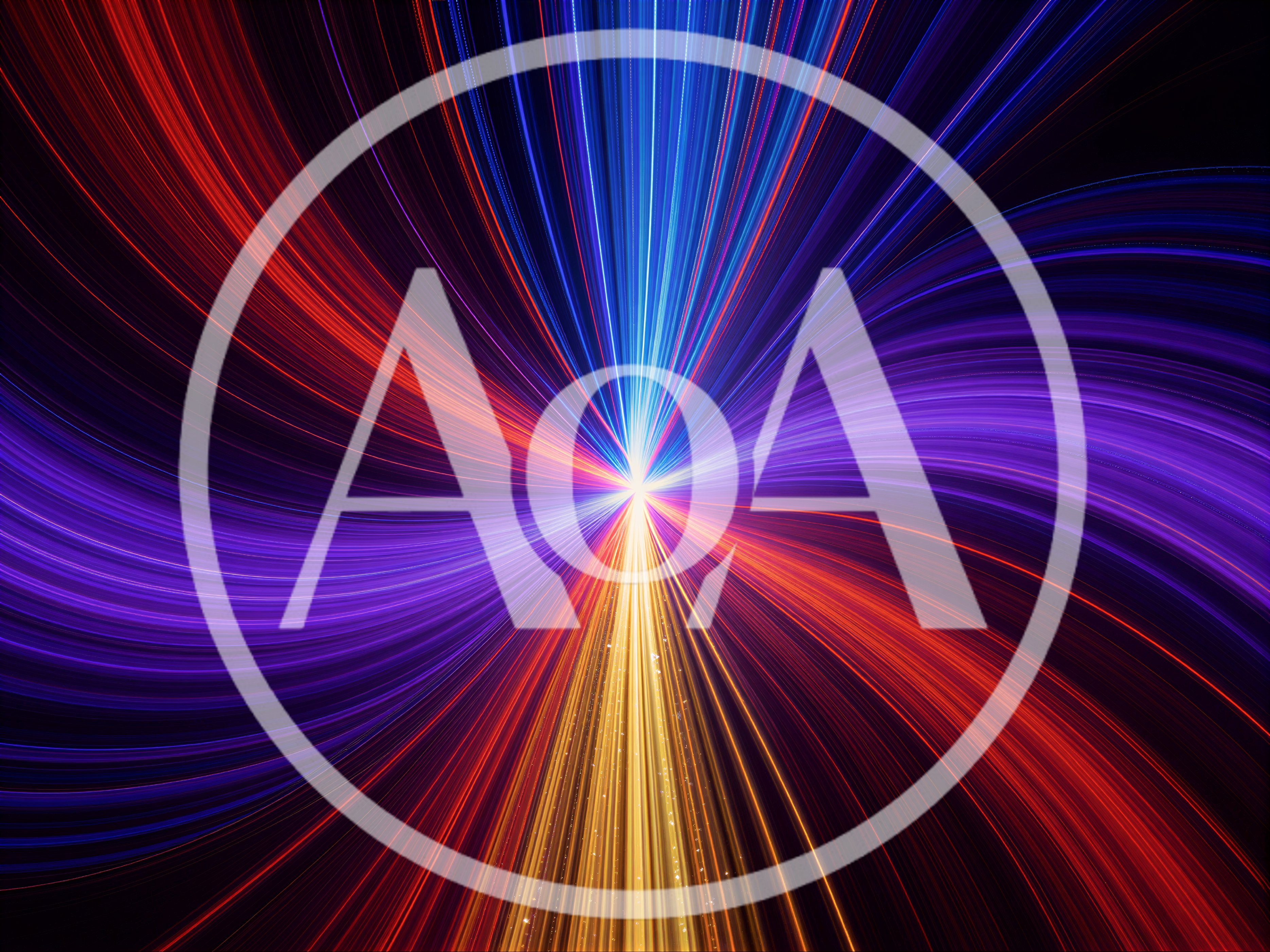 Abstract Light Trails Radiating From A Central Point